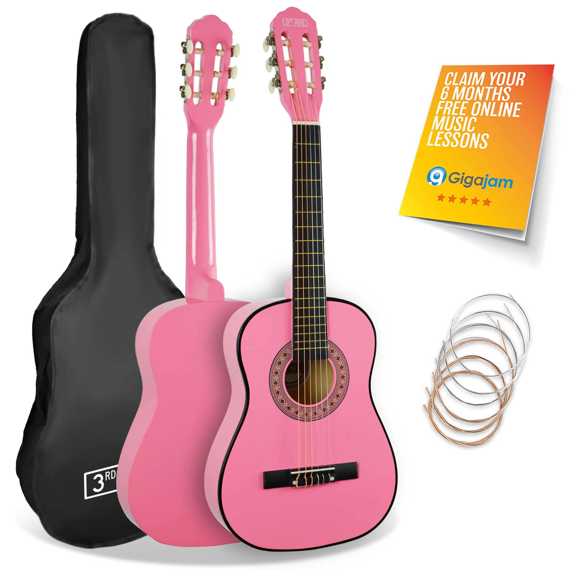 3rd Avenue 1/2 Size Classical Guitar Pack - Image 4