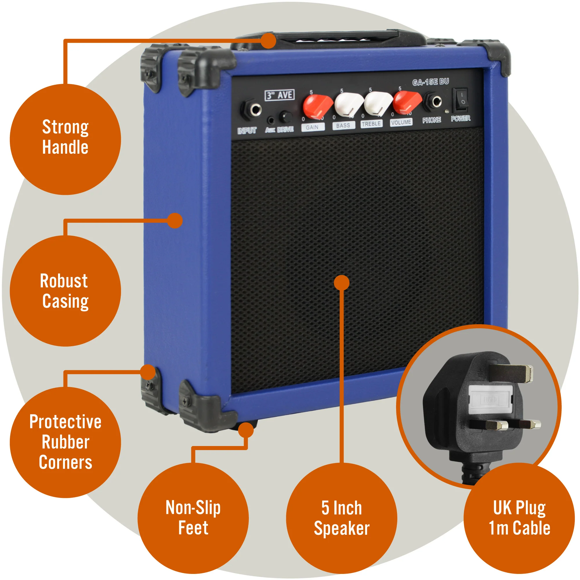 3rd Avenue 15 Watt Electric Guitar Amp - Image 11