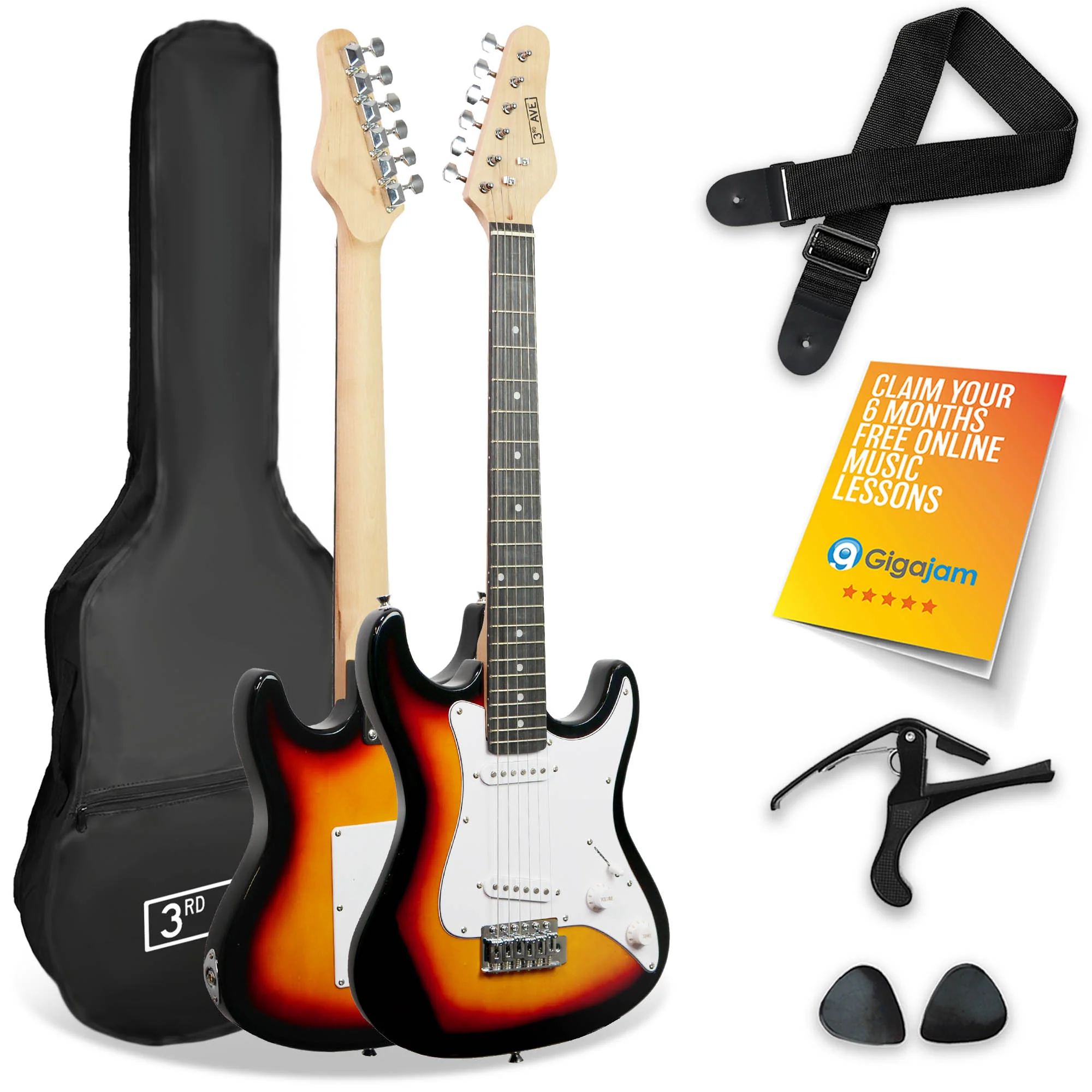 3rd Avenue 3/4 Size Electric Guitar - Image 3
