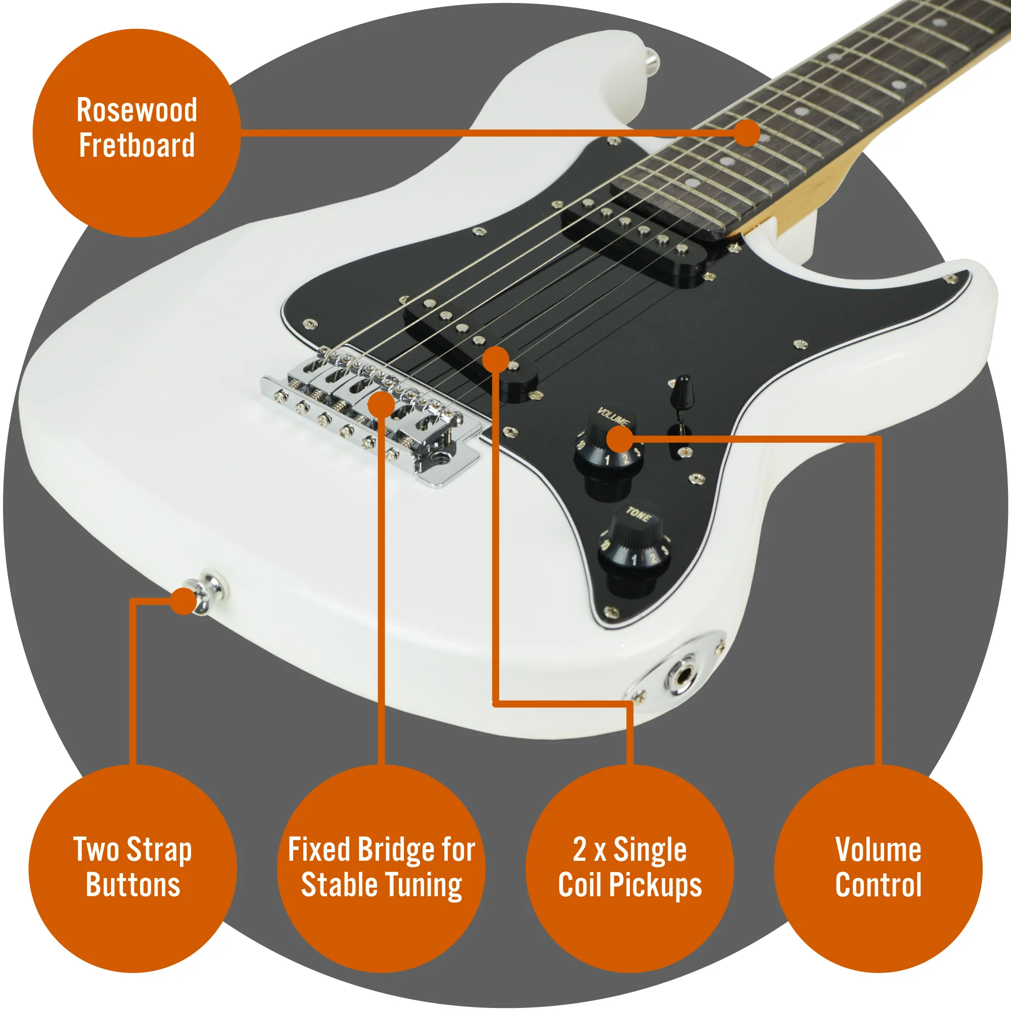 3rd Avenue 3/4 Size Electric Guitar Pack with Amp - Image 12