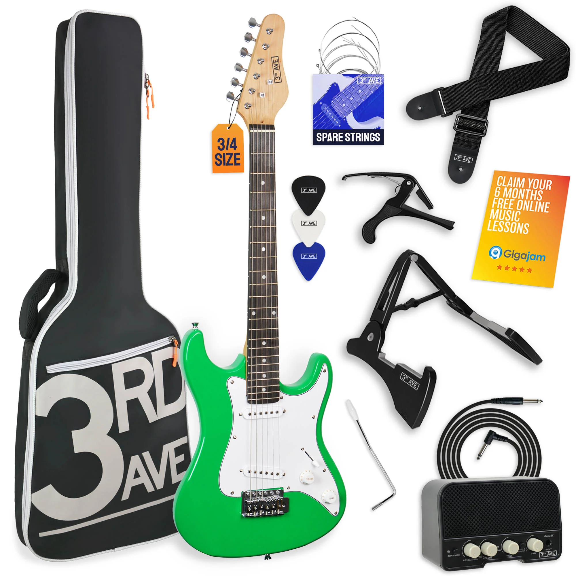 3rd Avenue 3/4 Size Electric Guitar Pack with Amp - Image 26