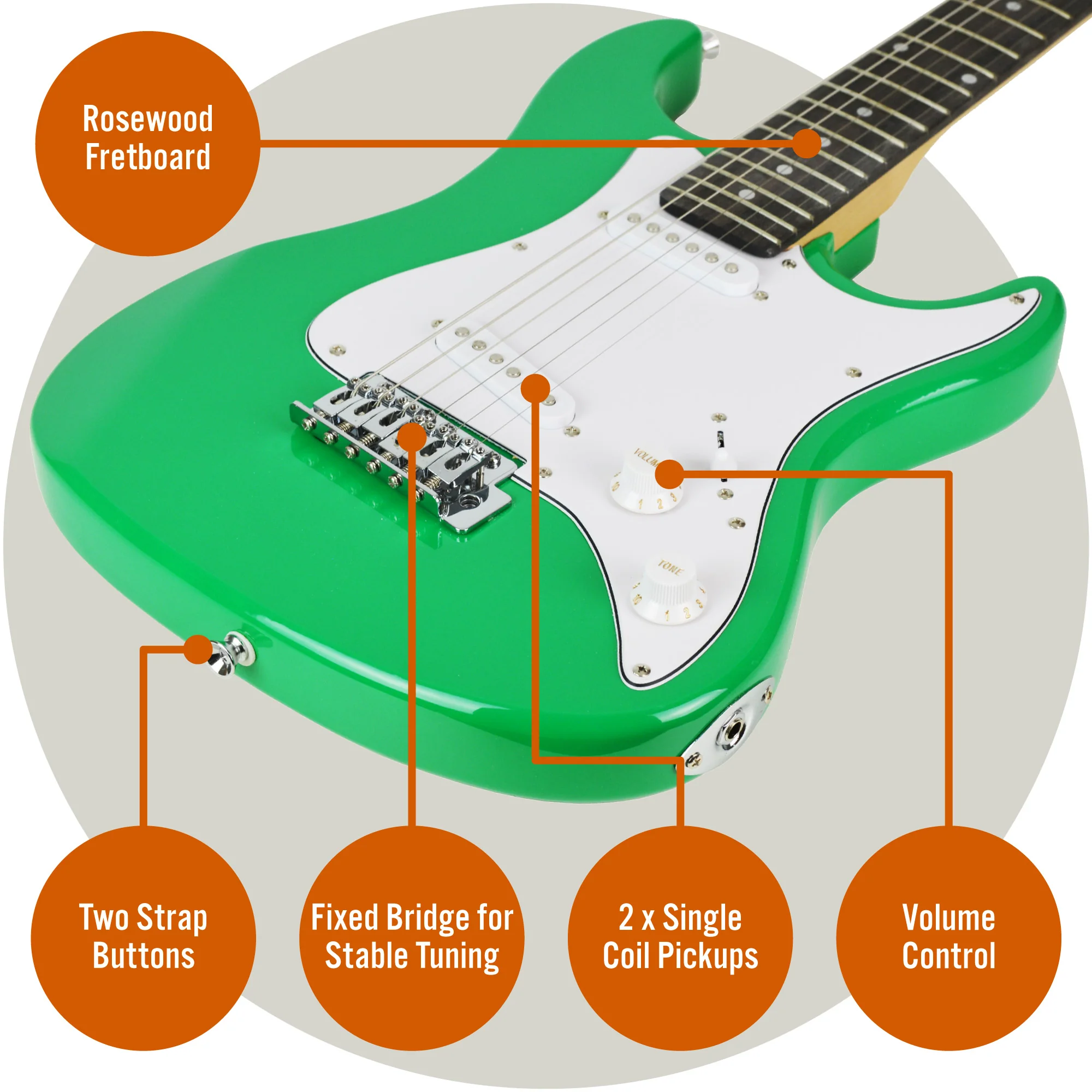3rd Avenue 3/4 Size Electric Guitar Pack with Amp - Image 29