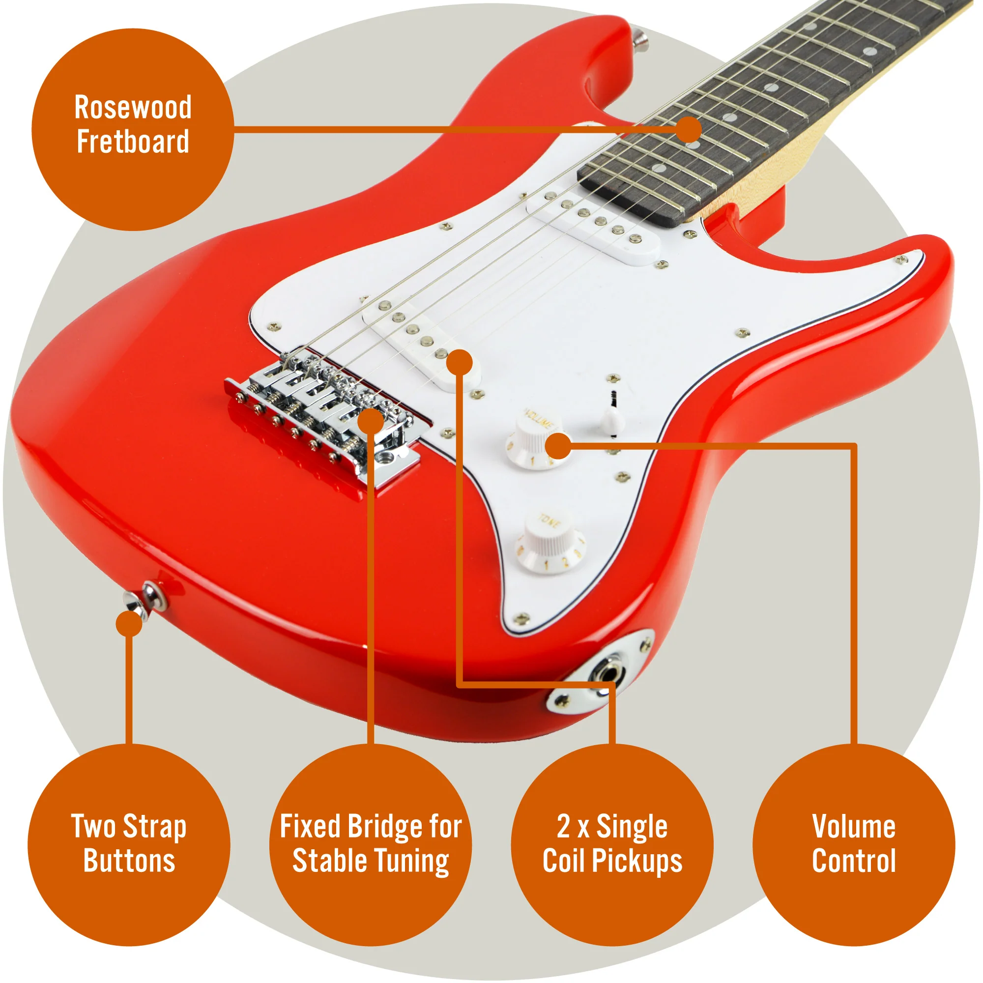 3rd Avenue 3/4 Size Electric Guitar Pack with Amp - Image 34