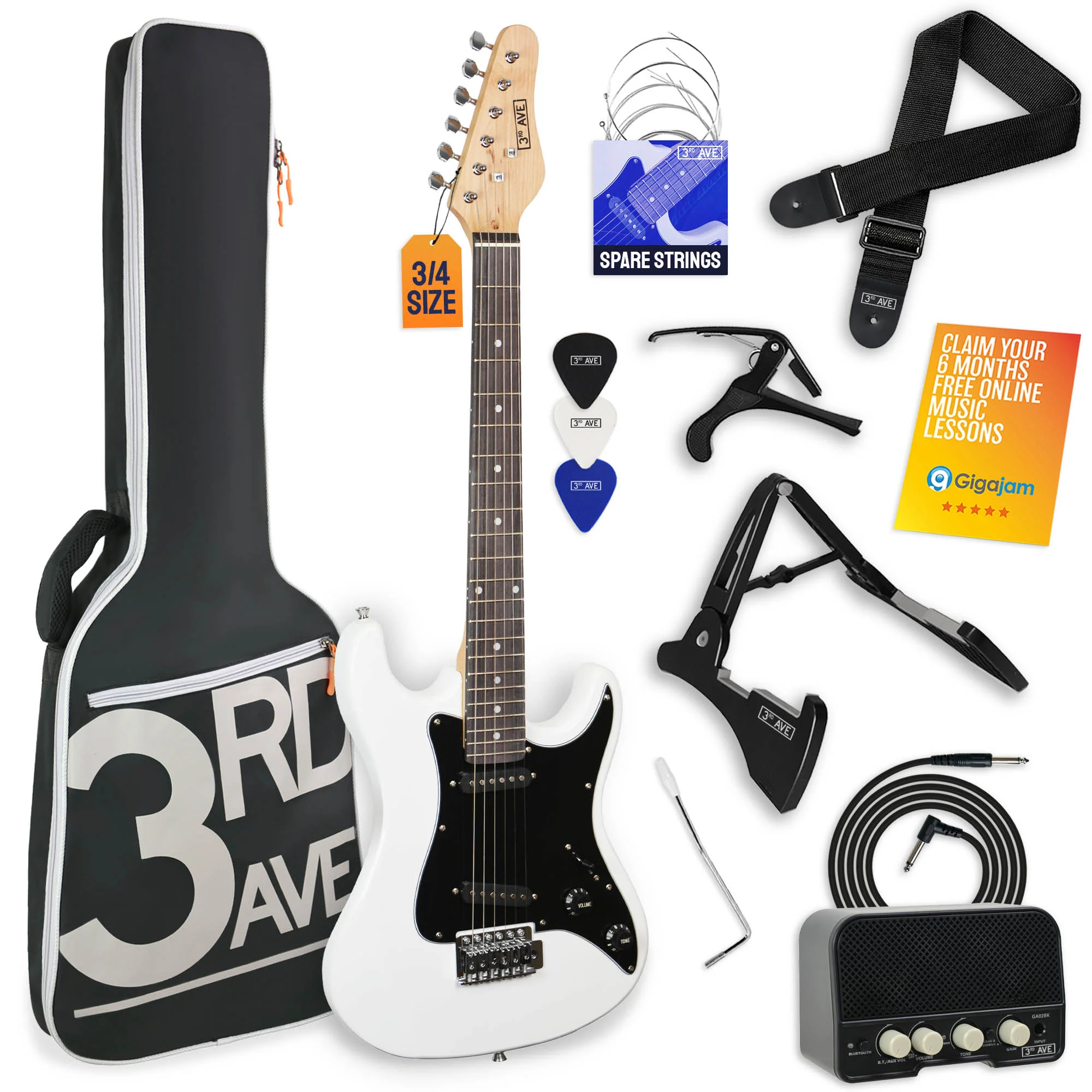 3rd Avenue 3/4 Size Electric Guitar Pack with Amp - Image 4