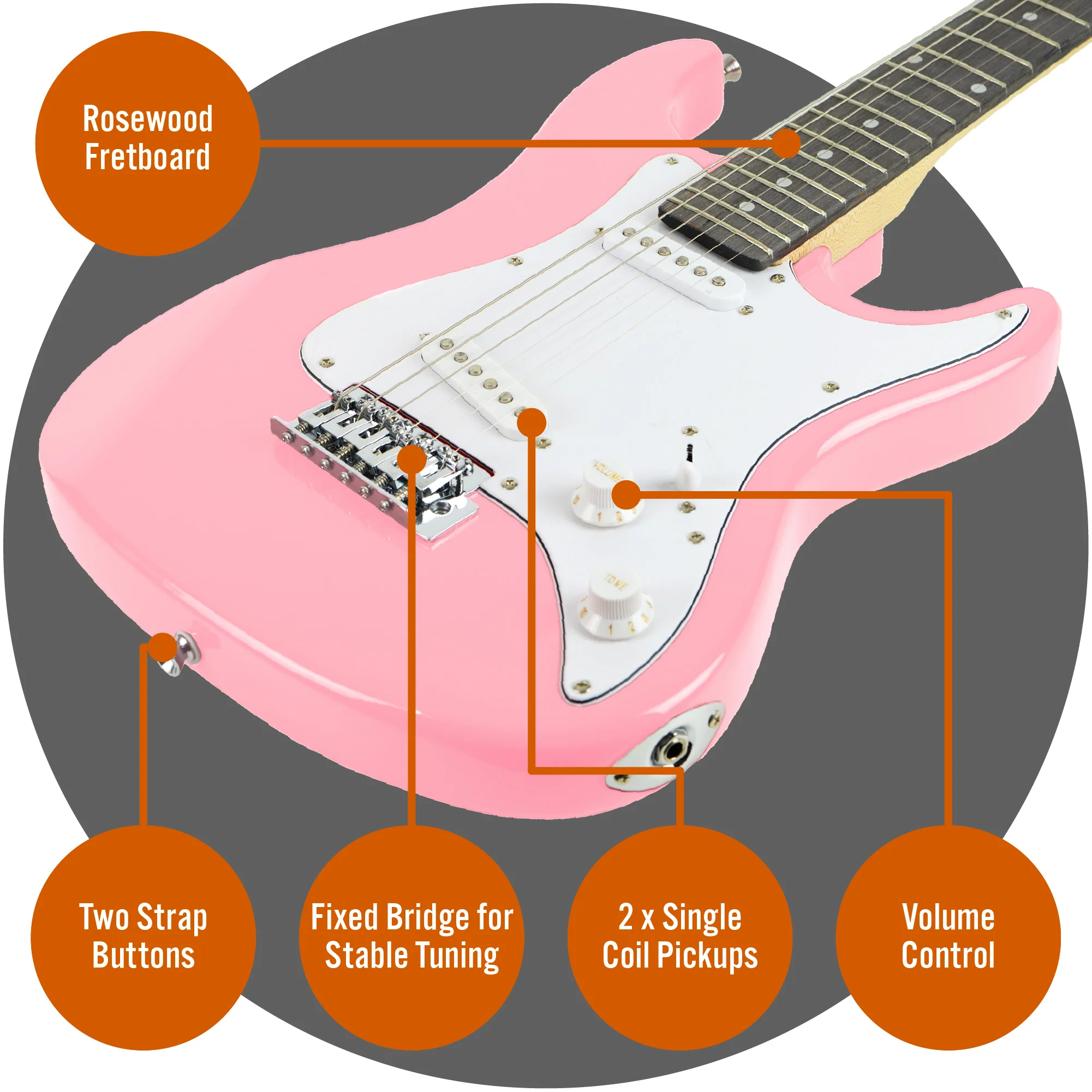 3rd Avenue 3/4 Size Electric Guitar Pack with Amp - Image 40