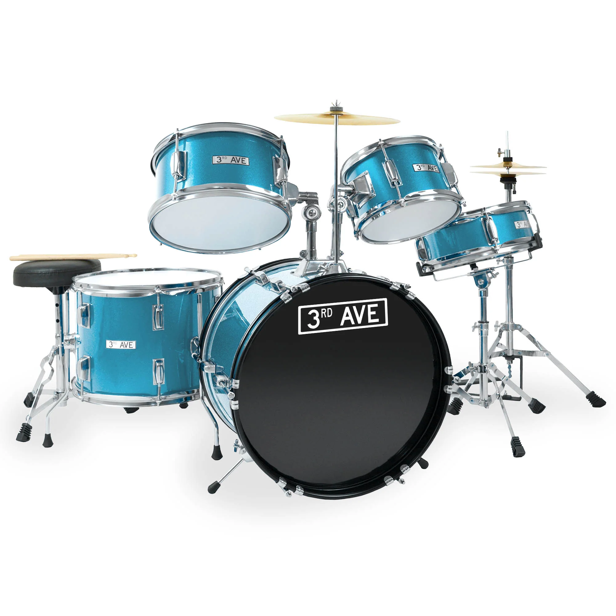 3rd Avenue 5 Piece Junior Drum Kit - Image 3