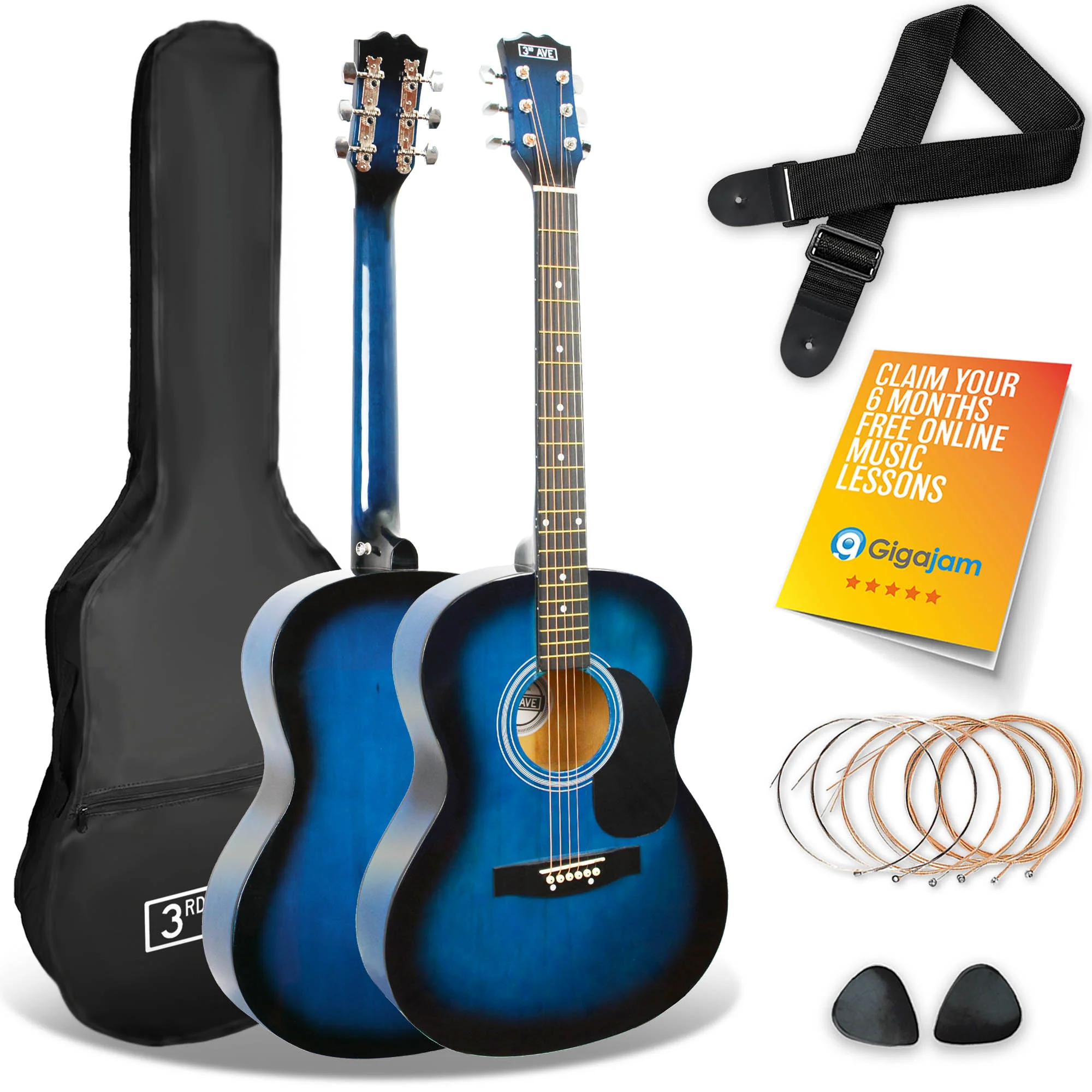 3rd Avenue Full Size Acoustic Guitar Pack - Image 2