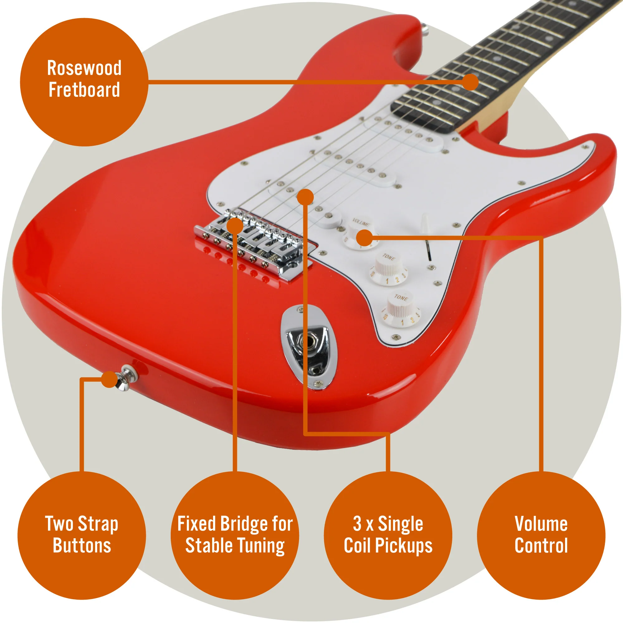 3rd Avenue Full Size Electric Guitar - Image 10