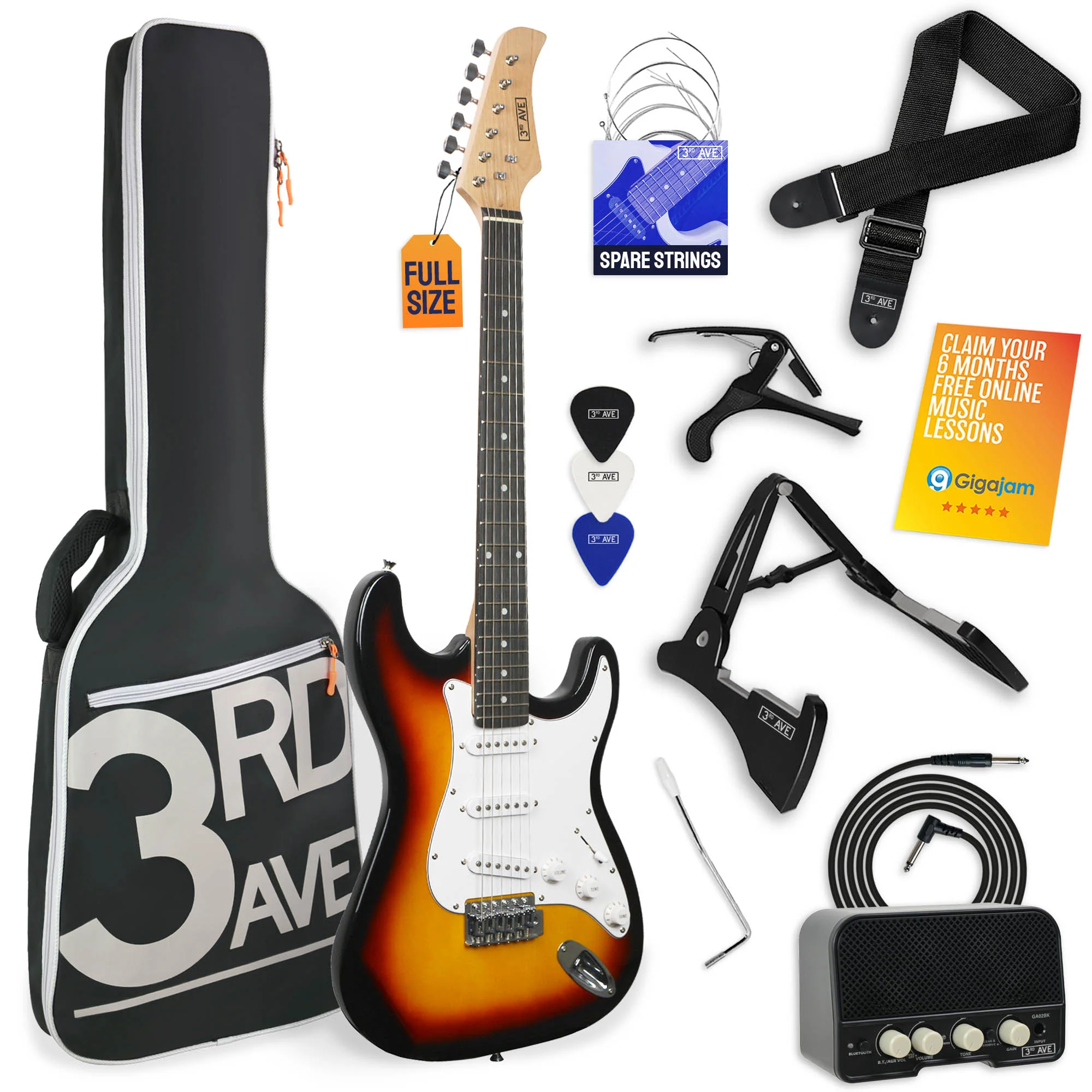 3rd Avenue Full Size Electric Guitar Pack with Amp - Image 25