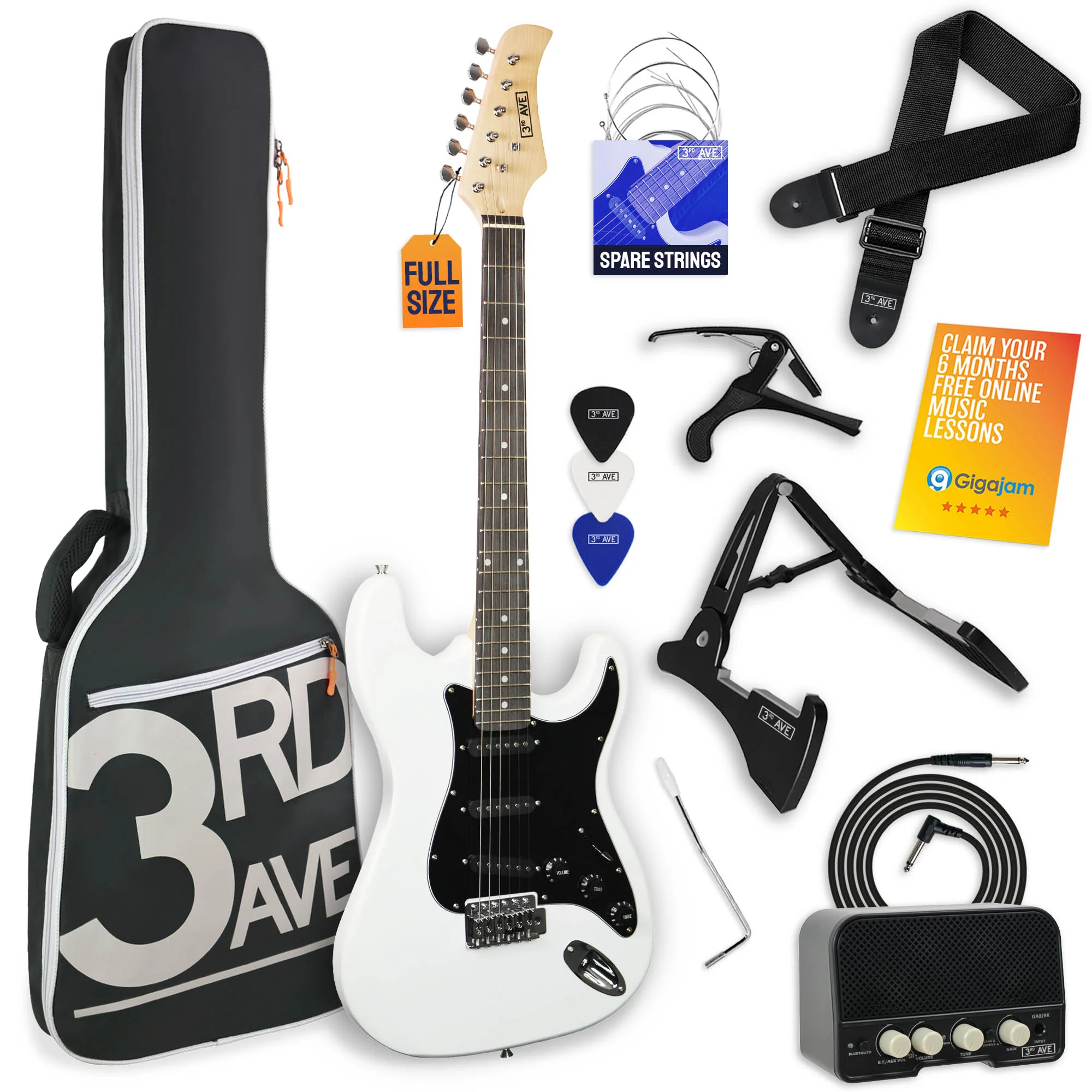 3rd Avenue Full Size Electric Guitar Pack with Amp - Image 31