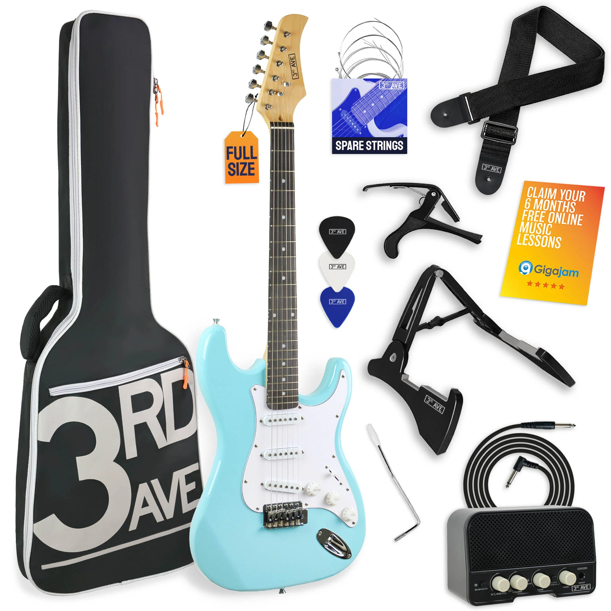 3rd Avenue Full Size Electric Guitar Pack with Amp - Image 37