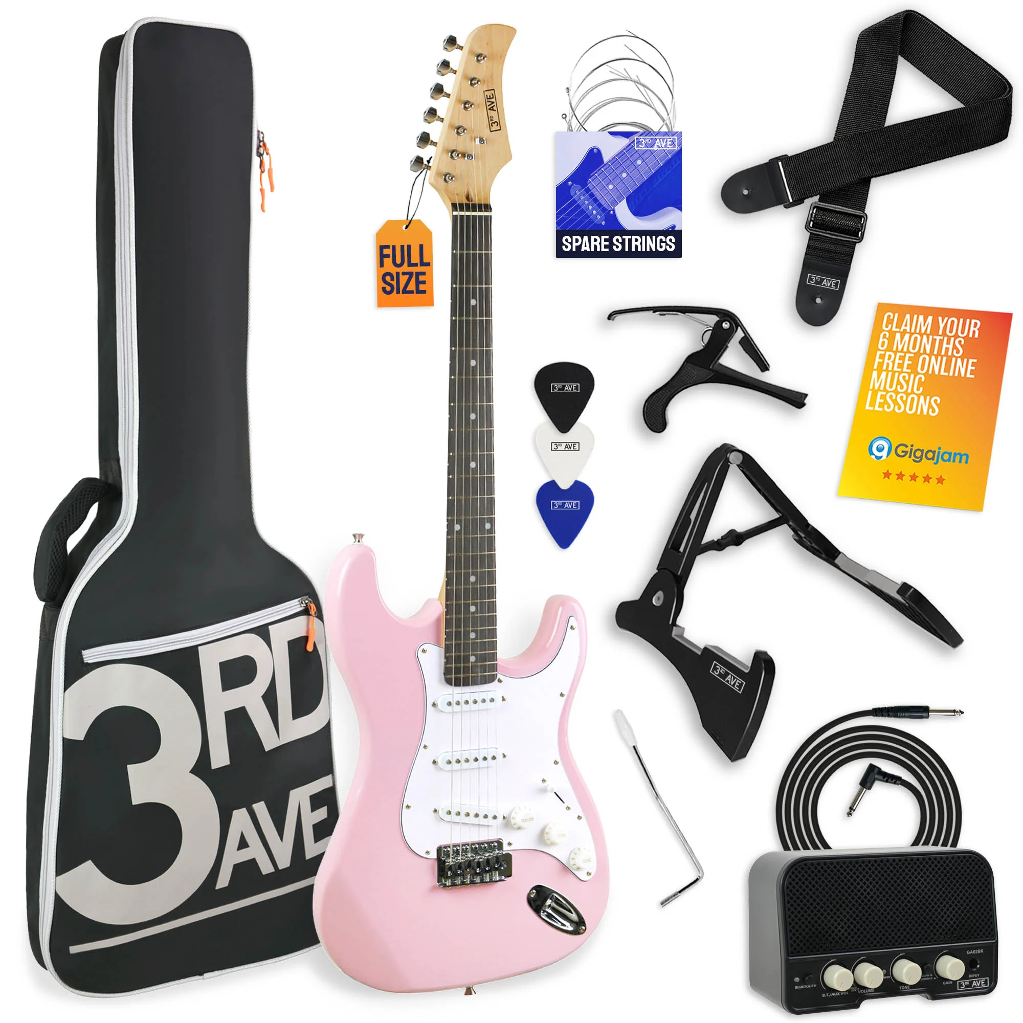 3rd Avenue Full Size Electric Guitar Pack with Amp - Image 43