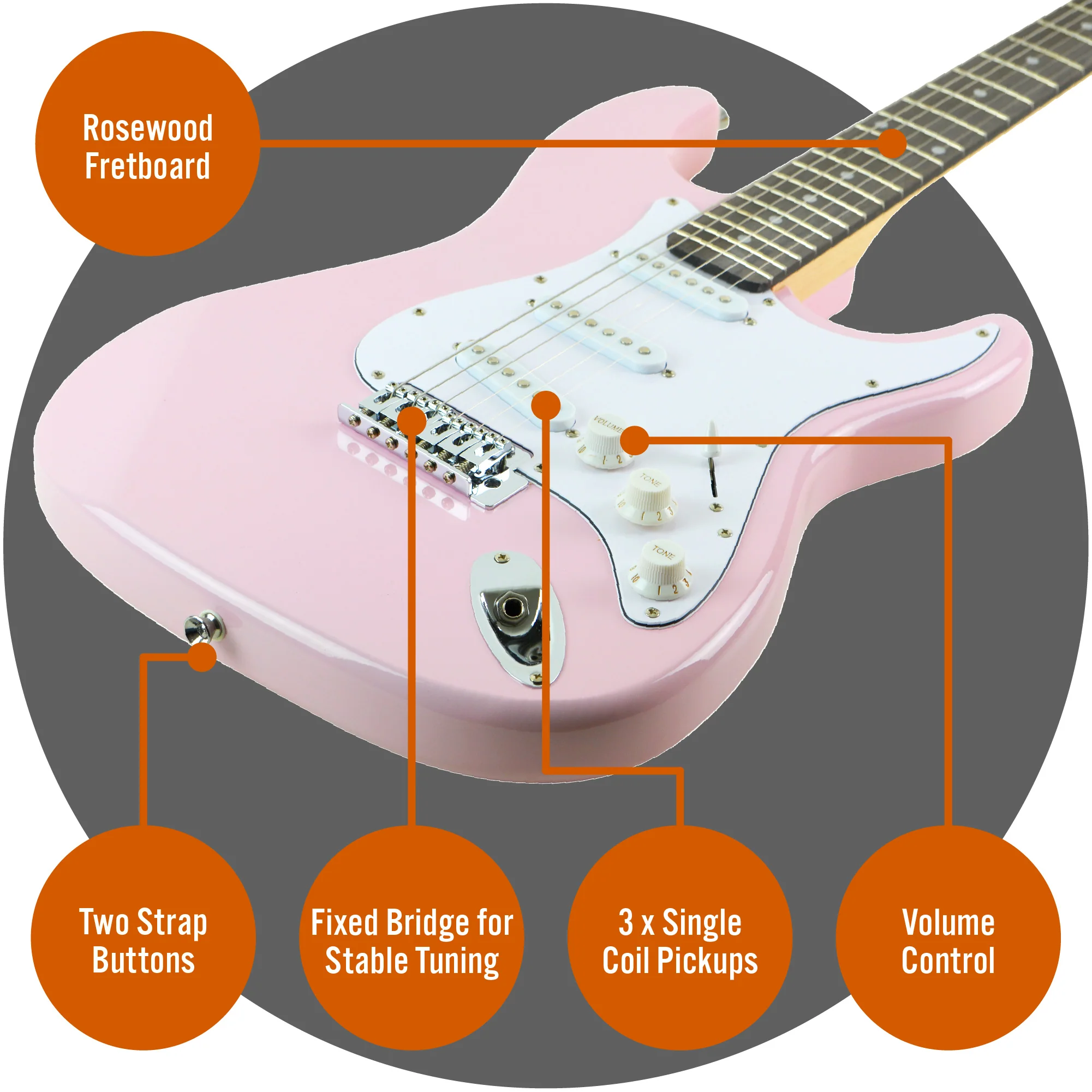 3rd Avenue Full Size Electric Guitar Pack with Amp - Image 46