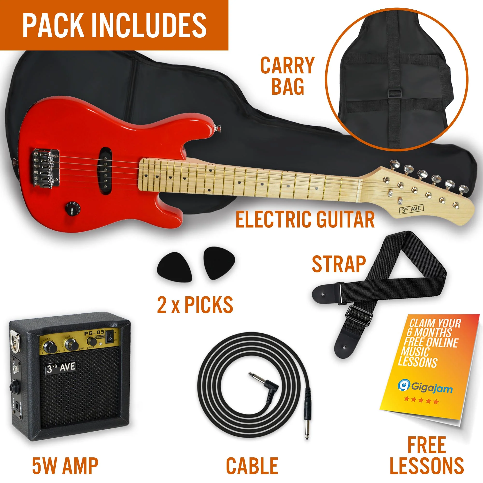 3rd Avenue Junior Electric Guitar Pack - Image 14