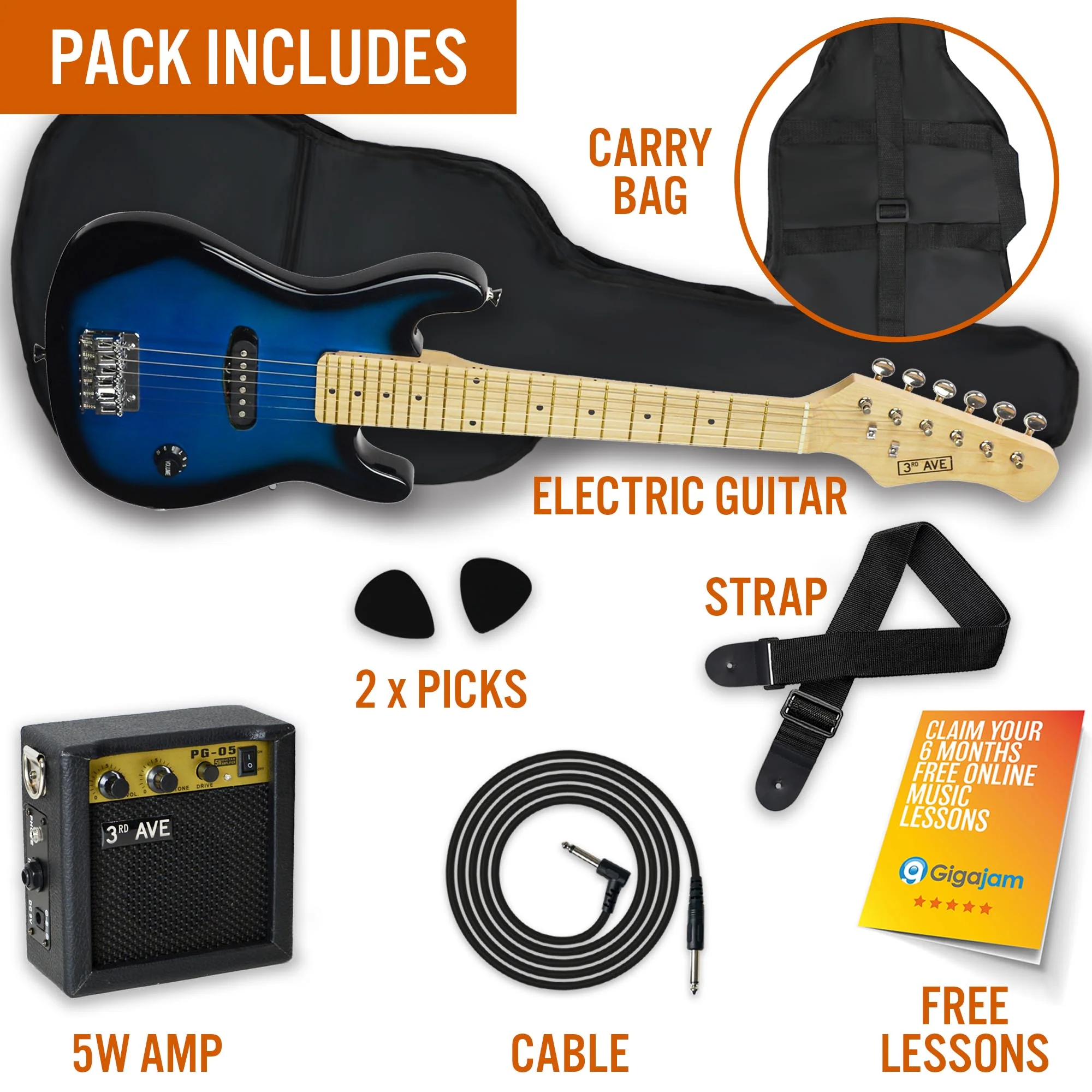 3rd Avenue Junior Electric Guitar Pack - Image 29