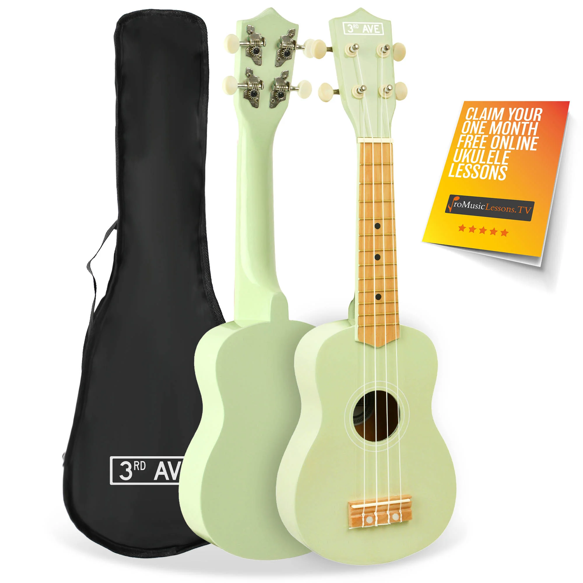 3rd Avenue Pastel Soprano Ukulele with Bag - Image 3