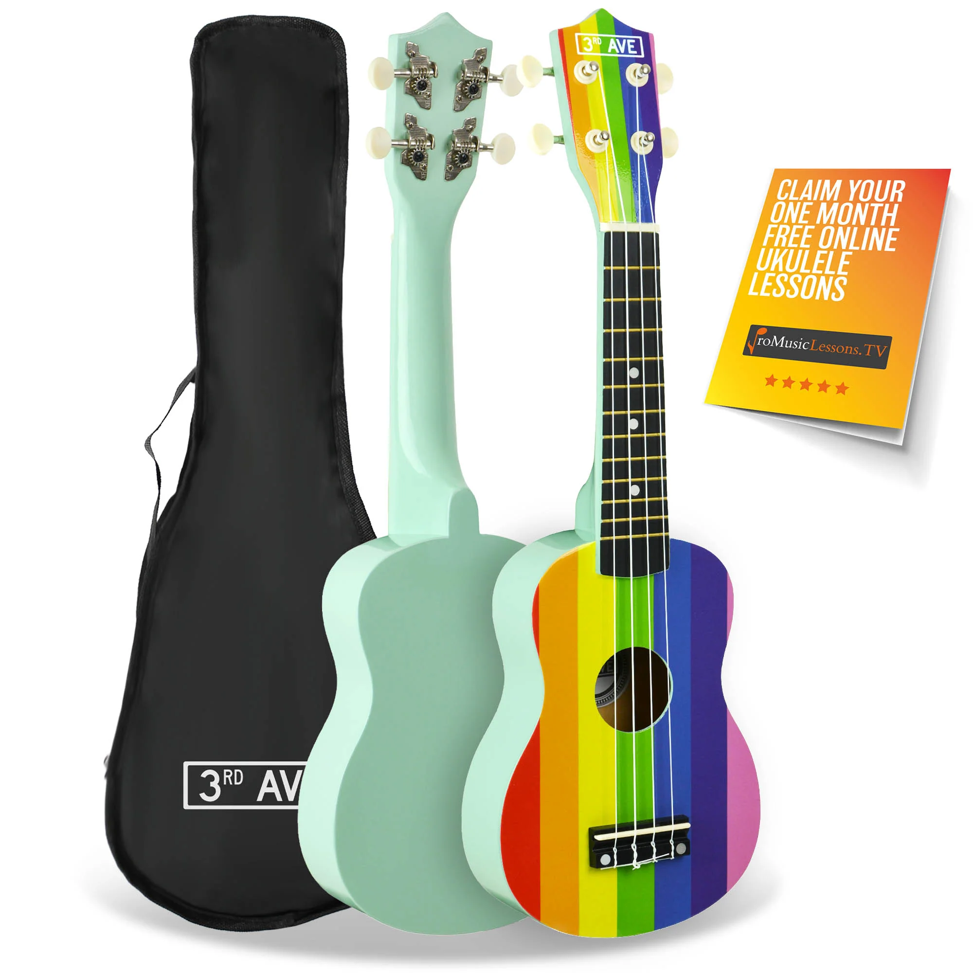3rd Avenue Soprano Ukulele with Bag