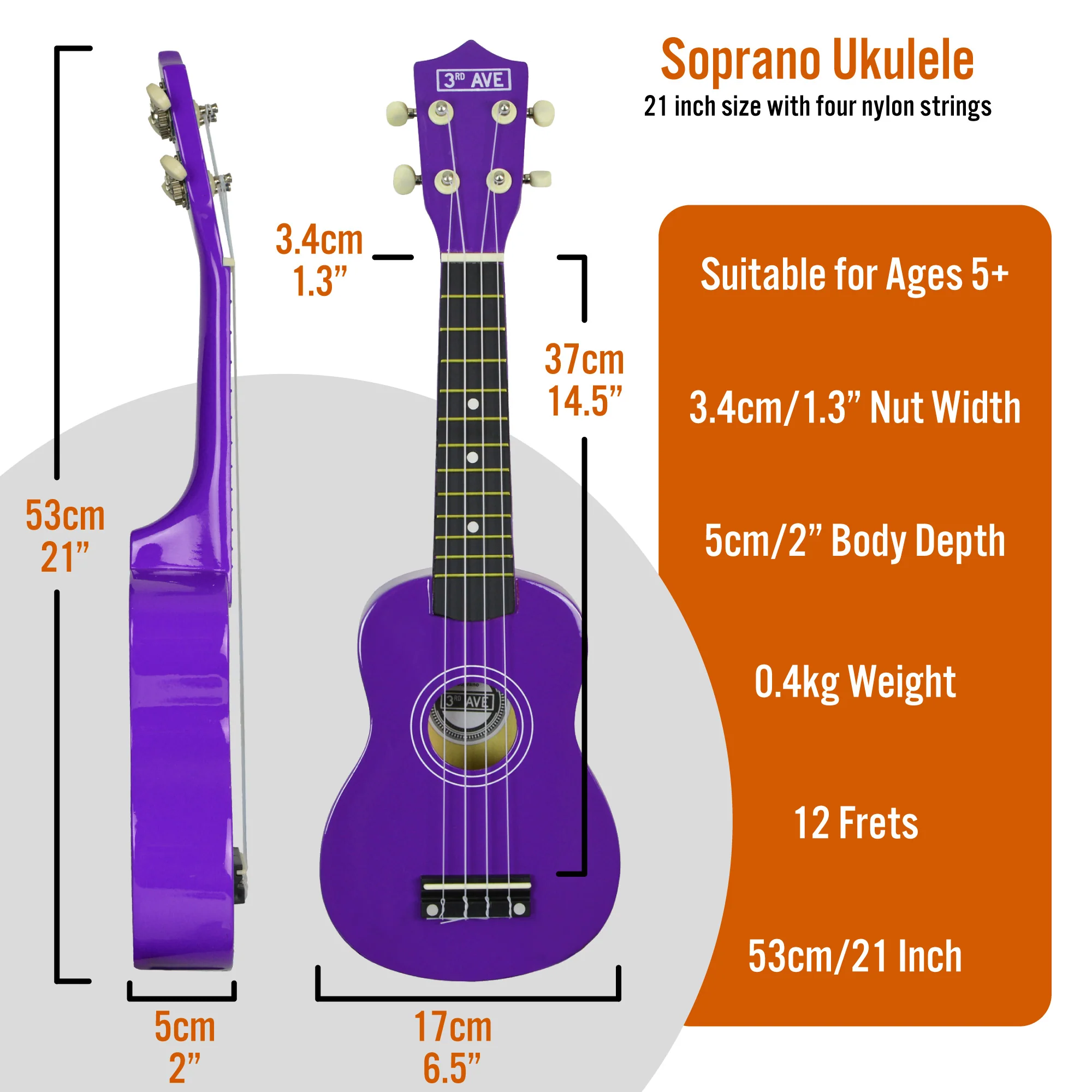 3rd Avenue Soprano Ukulele Starter Pack - Image 6