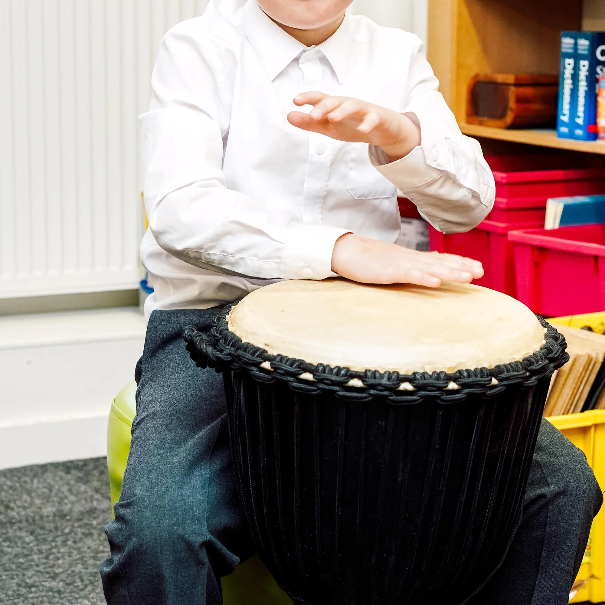 A-Star 10 inch Rope Tuned Painted Djembe - Image 5