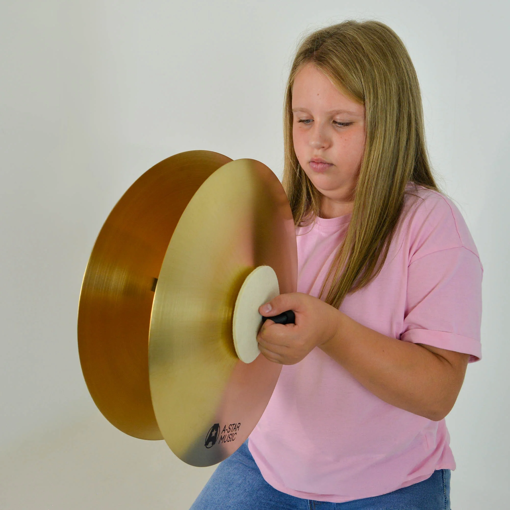 A-Star Brass Marching Cymbal Pair 14 Inch - Image 6