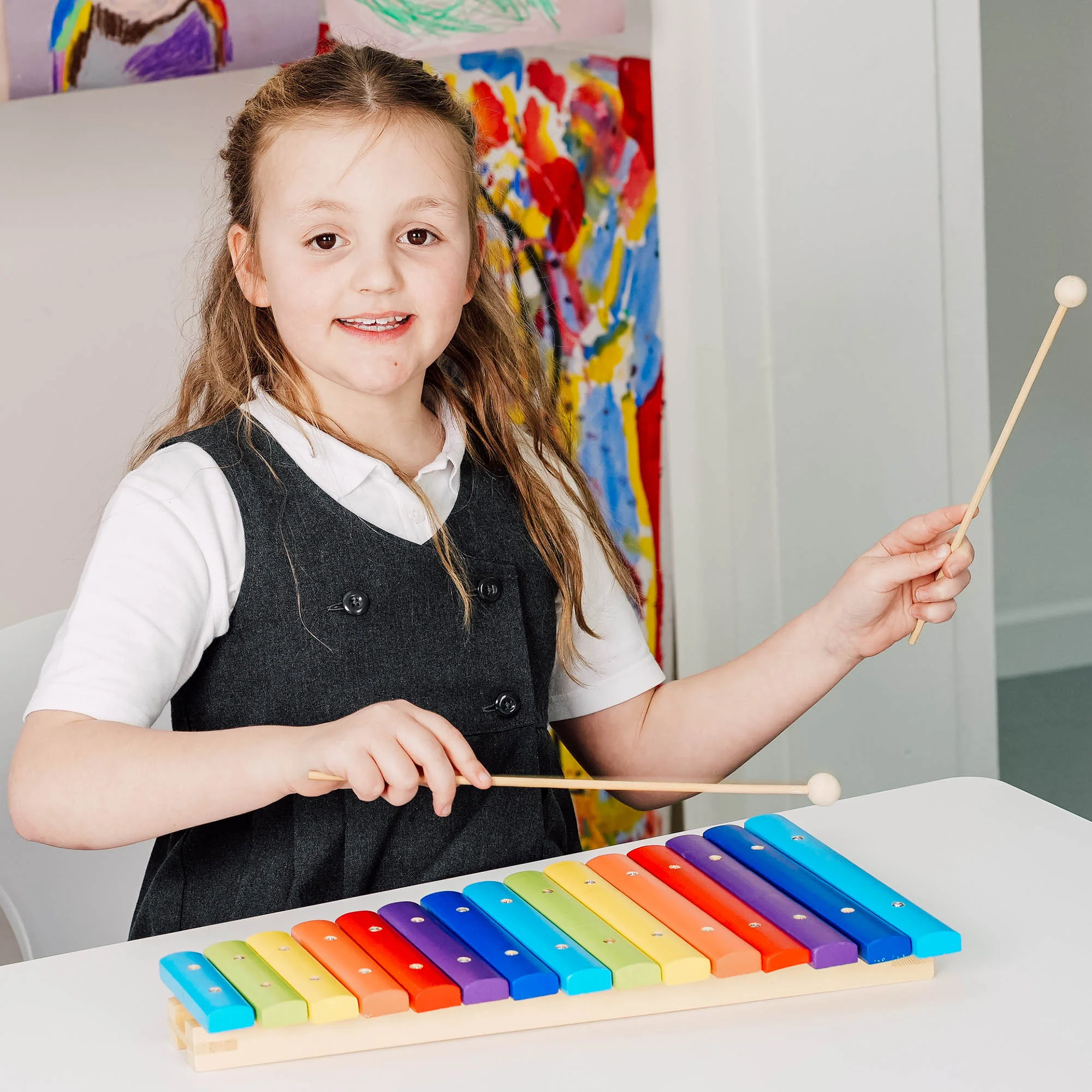 A-Star 15 Note Rainbow Xylophone with Beaters - Image 4