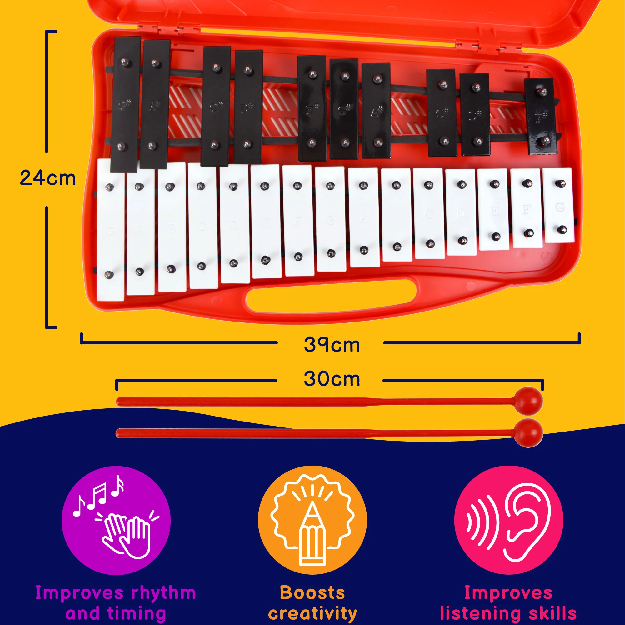 A-Star 25 Note Chromatic Glockenspiel - 10 Pack - Image 4
