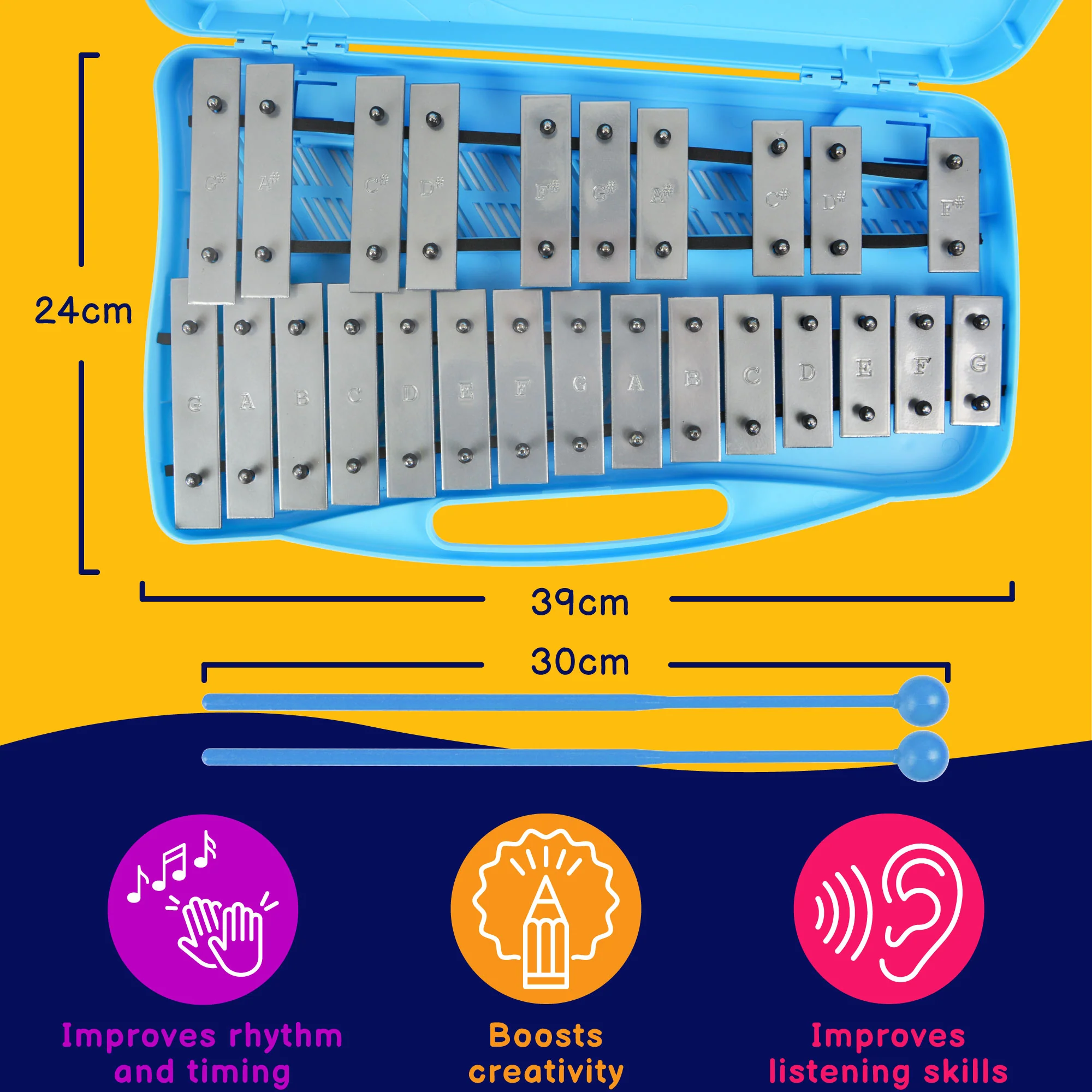 A-Star 25 Note Chromatic Glockenspiel - Image 9