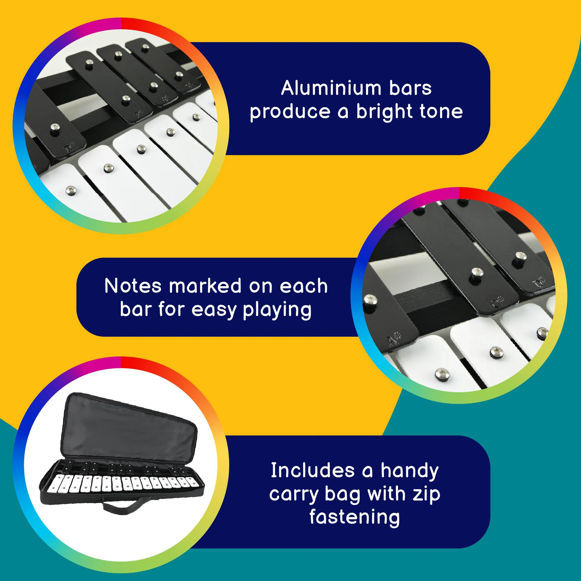 A-Star 25 Note Tabletop Glockenspiel - Image 2