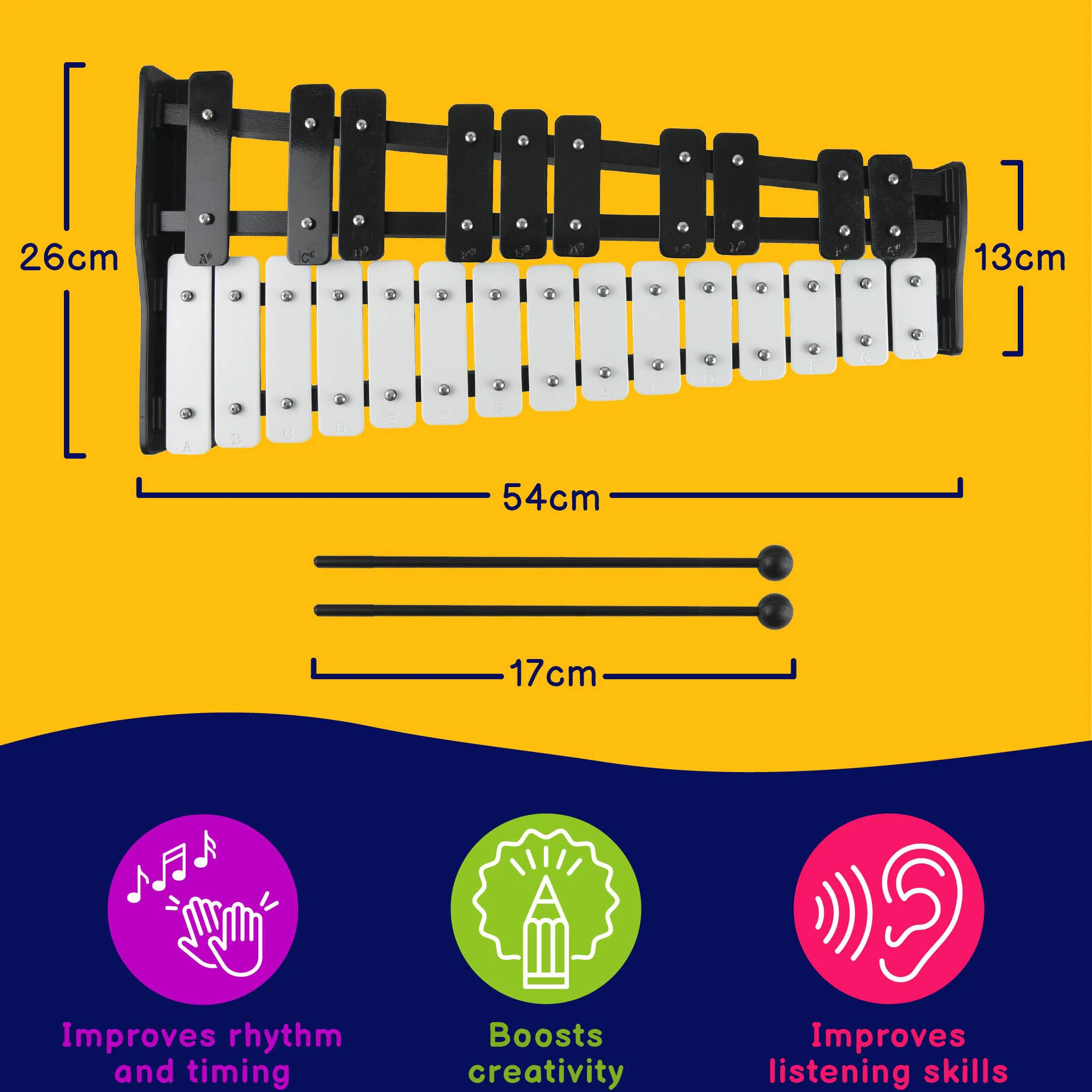 A-Star 25 Note Tabletop Glockenspiel - Image 3