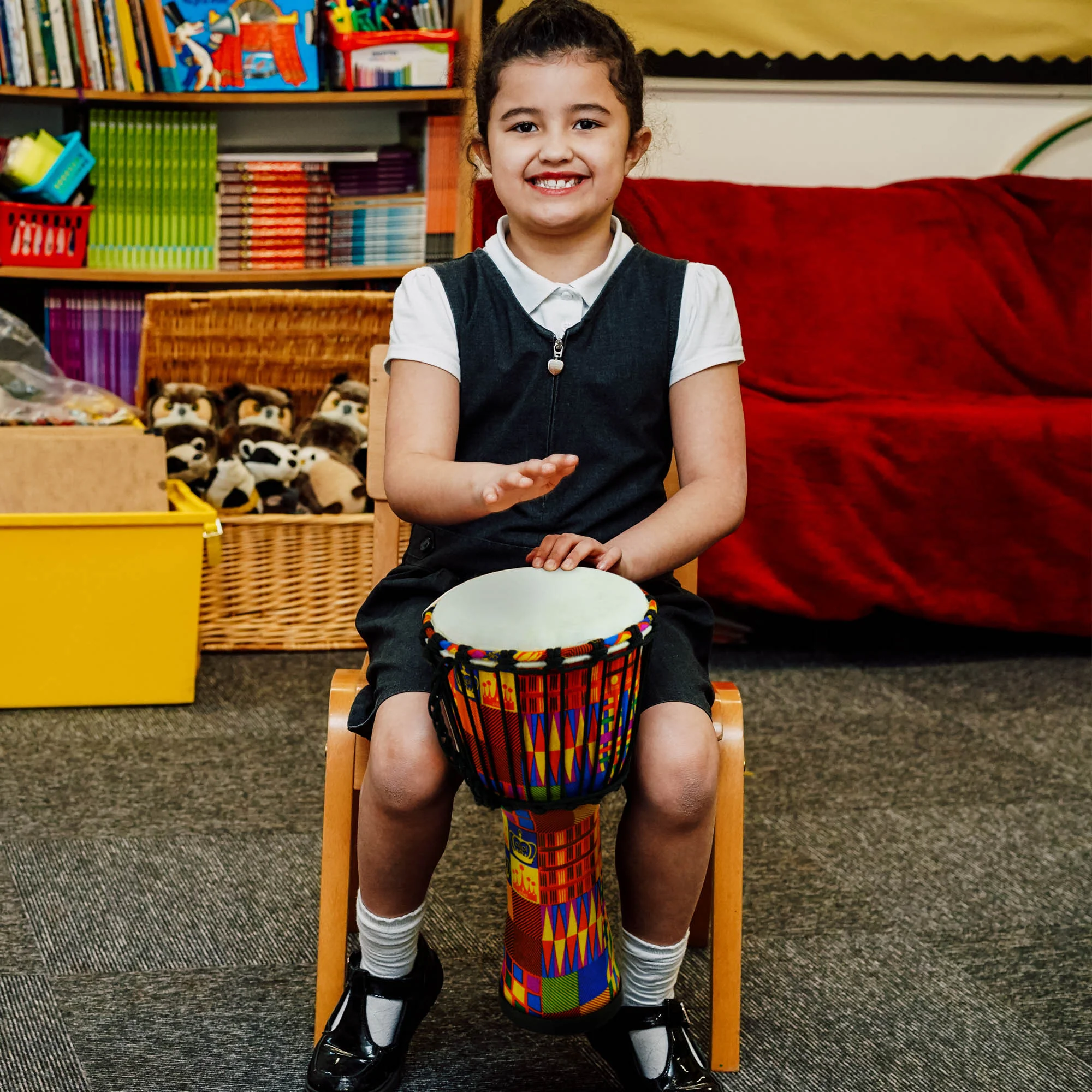 A-Star 8 inch Rope Tuned Lightweight Djembe Drum - Image 6