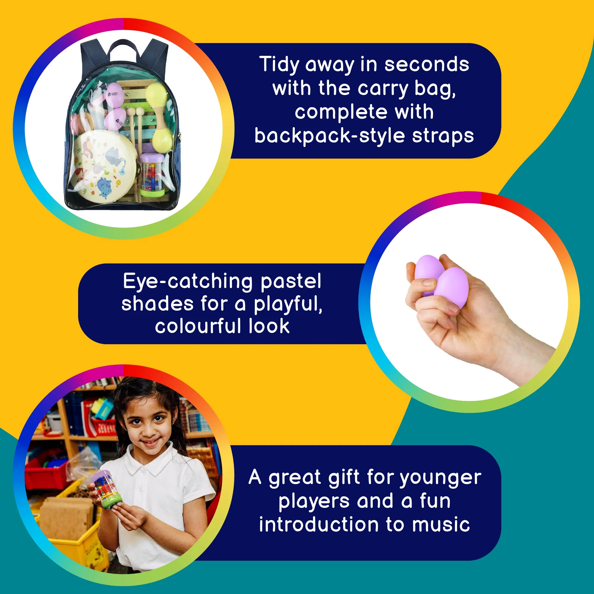 A-Star Children's Percussion Gift Set with Bag - Image 2