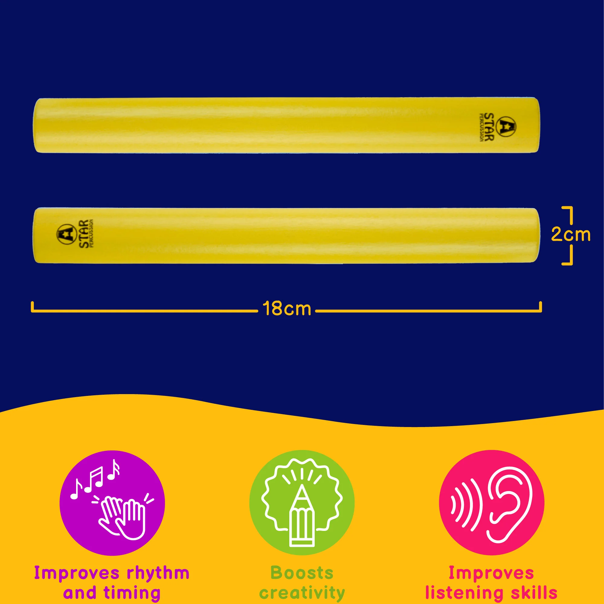 A-Star Coloured Claves - 10 Pairs - Image 18