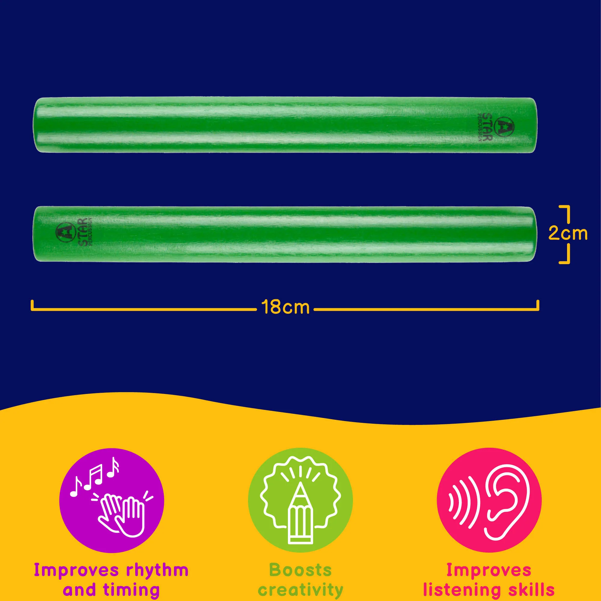A-Star Coloured Claves - 10 Pairs - Image 8