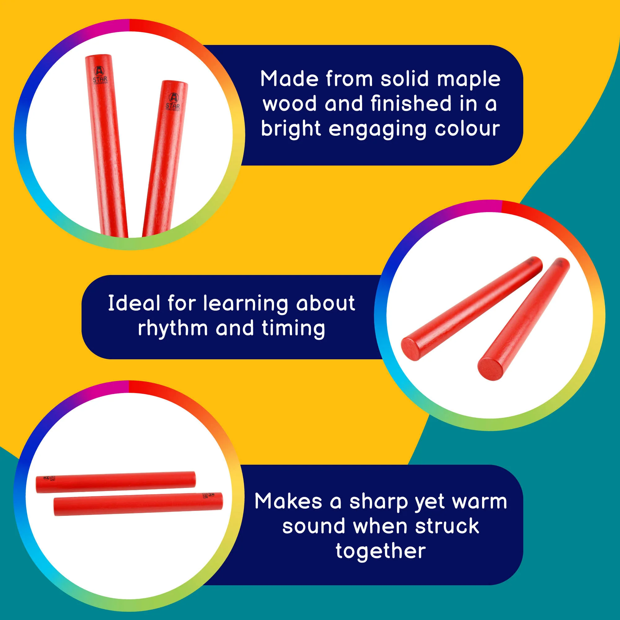 A-Star Coloured Claves - Image 12