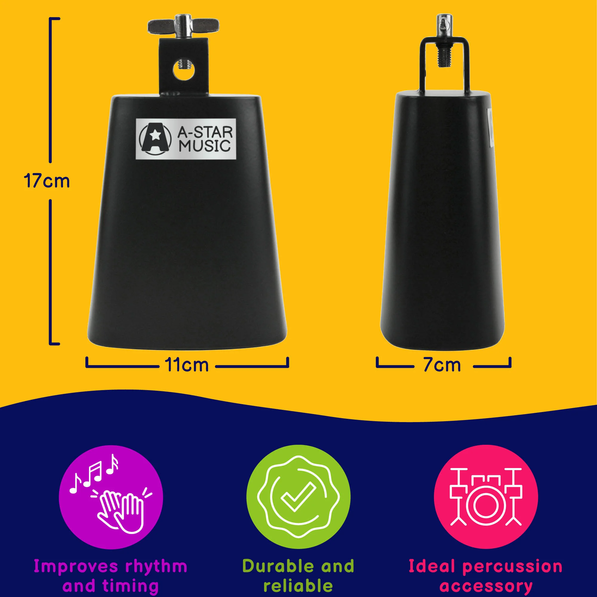 A-Star Cowbell 5 Inch - Image 3