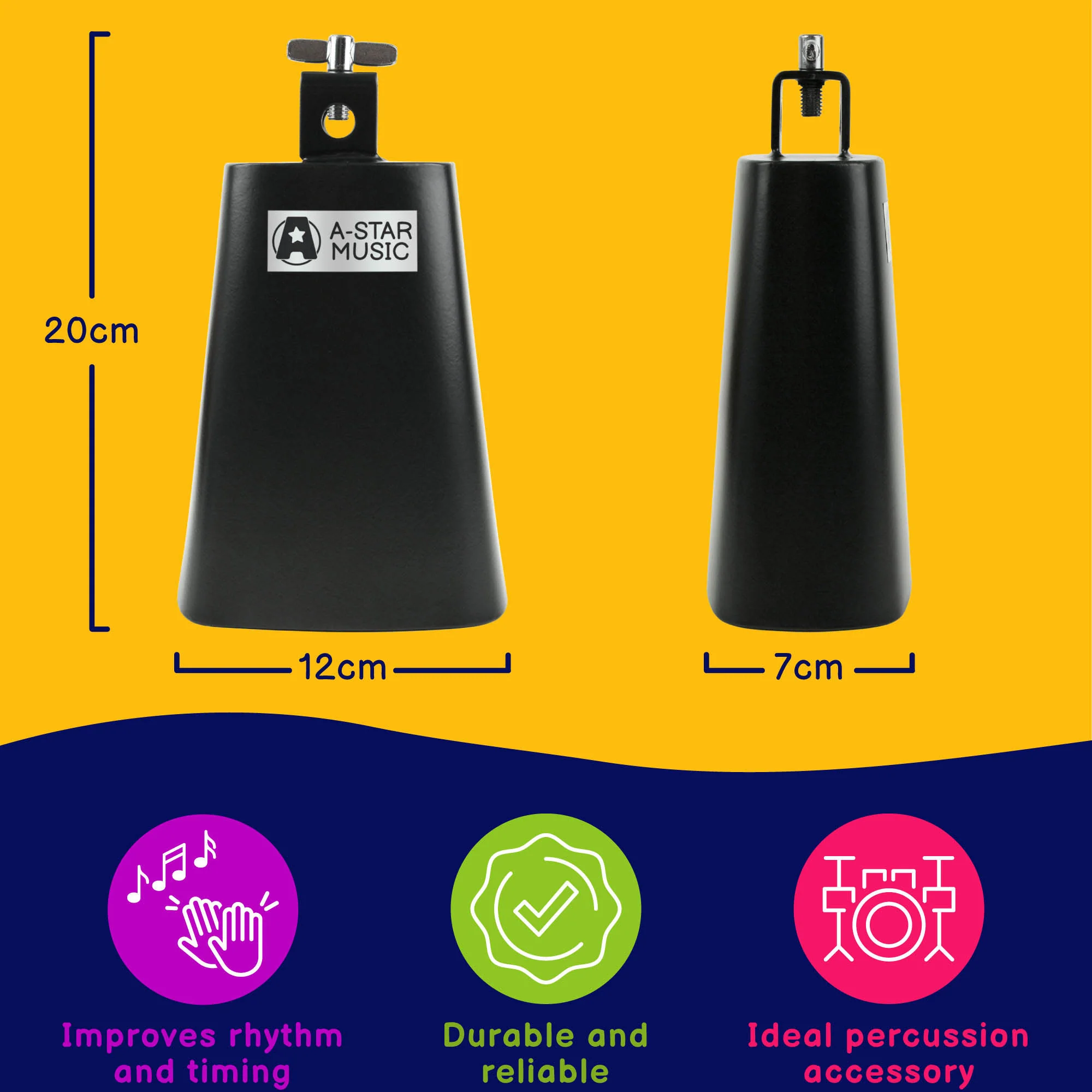 A-Star Cowbell 6 Inch - Image 3