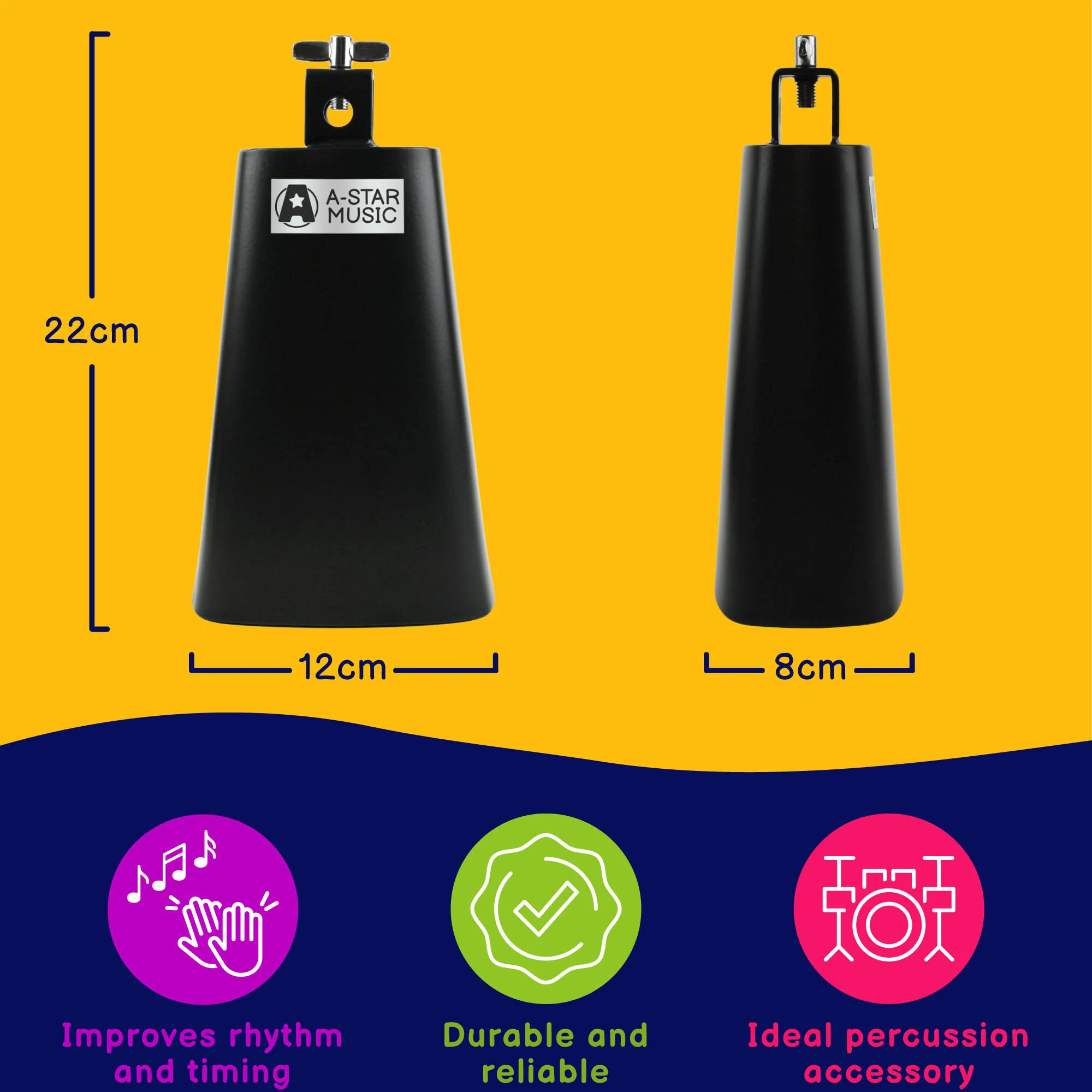 A-Star Cowbell 7 Inch - Image 3