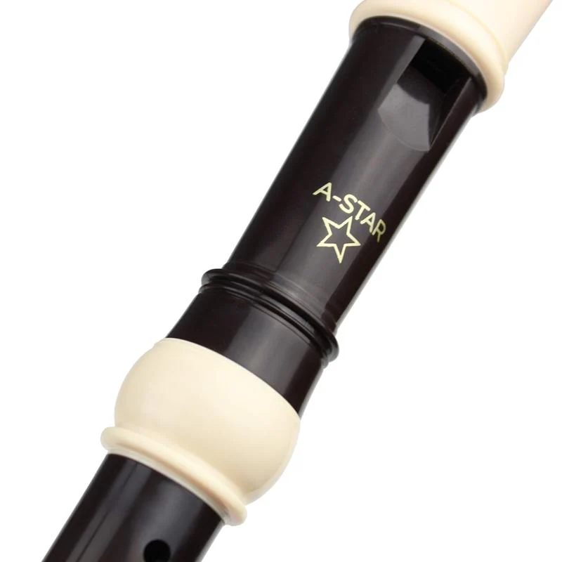 A-Star Descant Plastic Recorder - Brown & White - Image 3