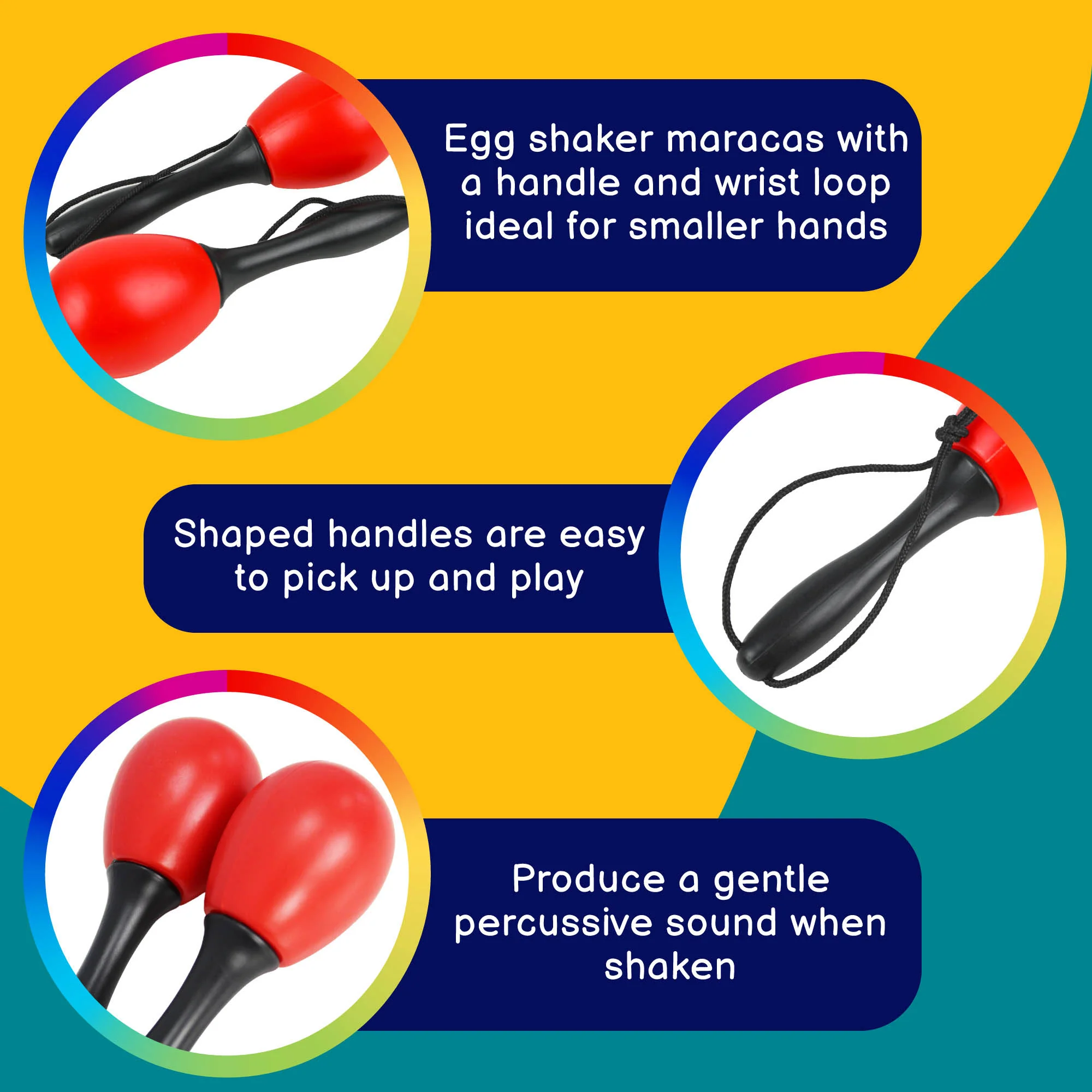 A-Star Egg Maracas - Red - Image 3