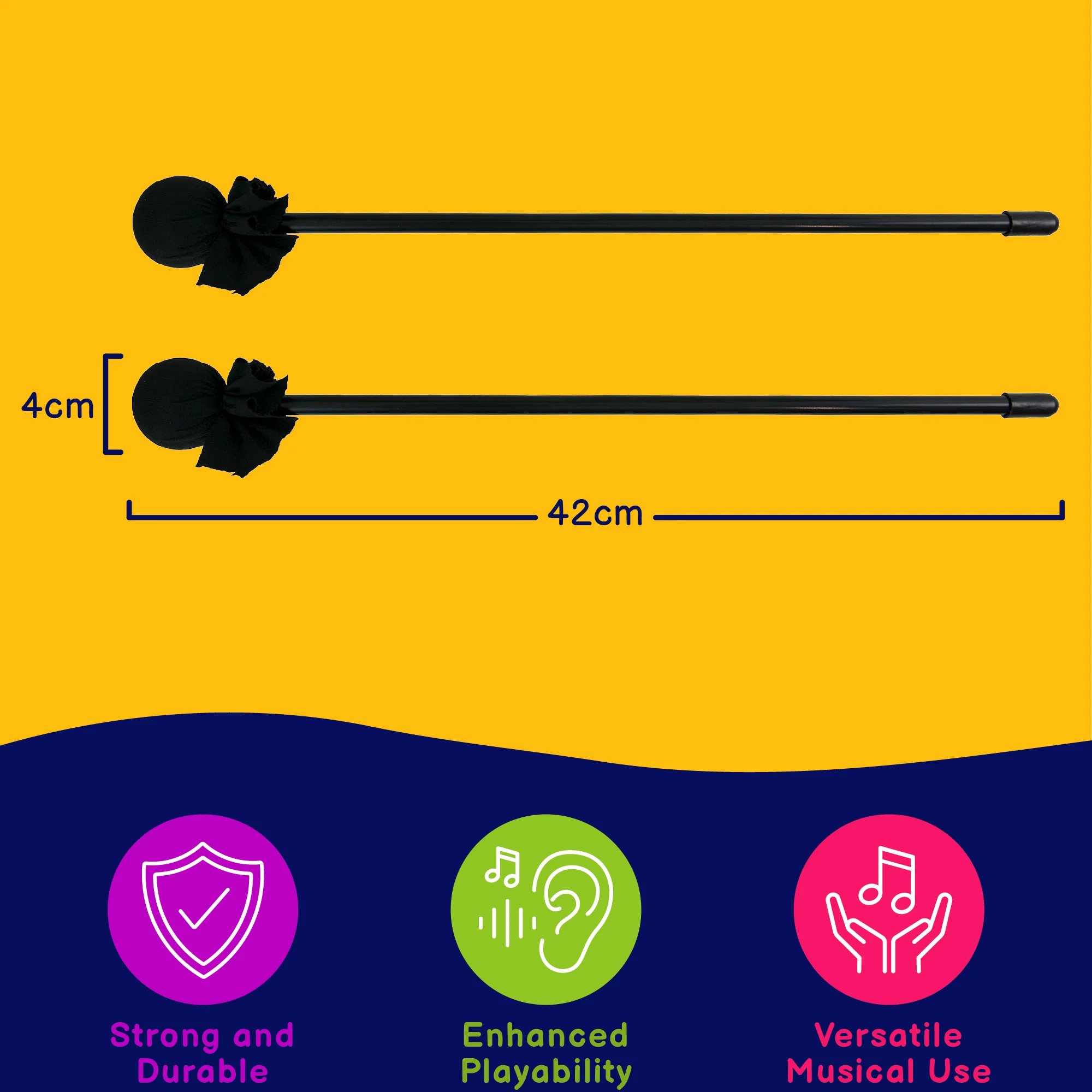 A-Star Gathering Drum Beaters - Pair - Image 3