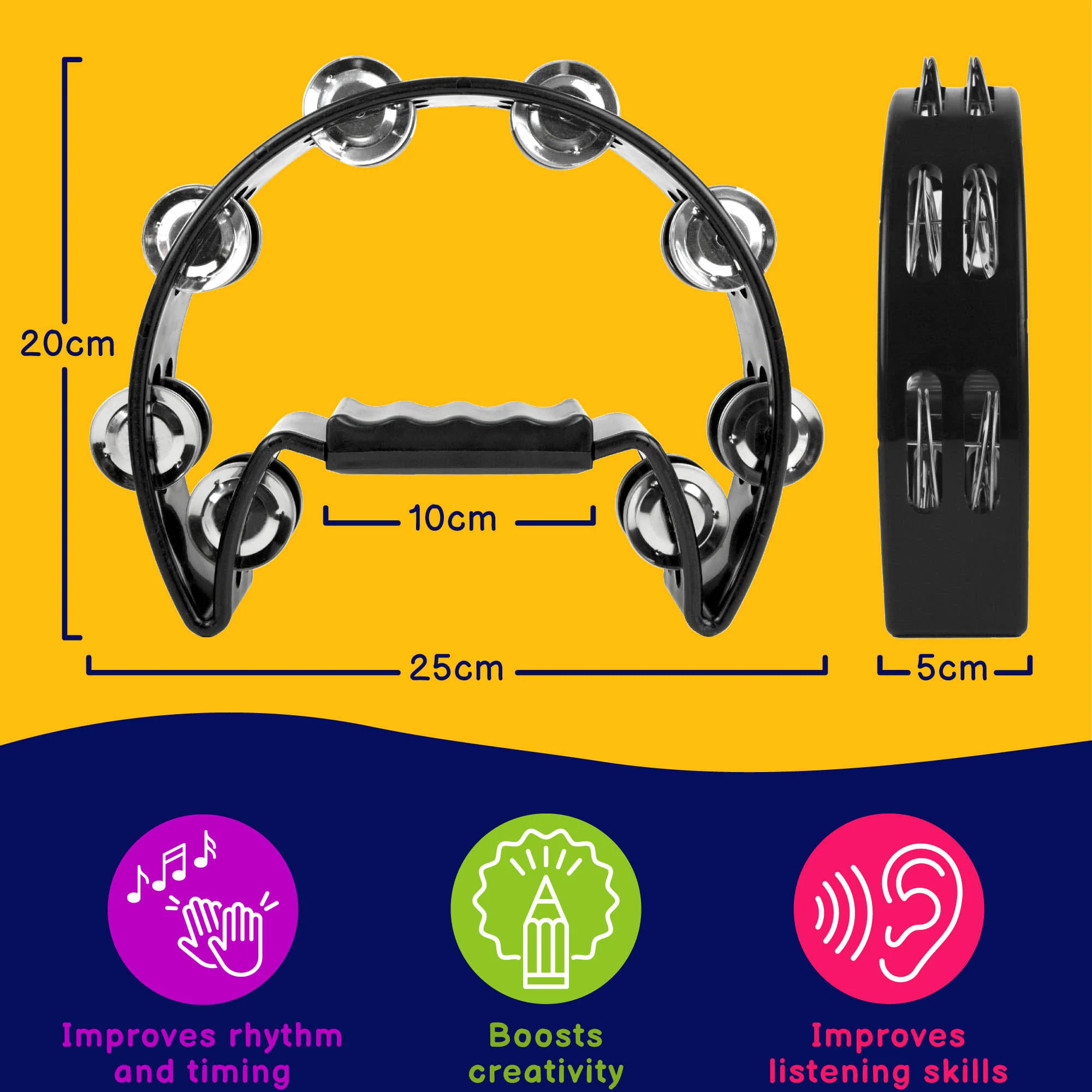 A-Star Half Moon Tambourine - Image 11