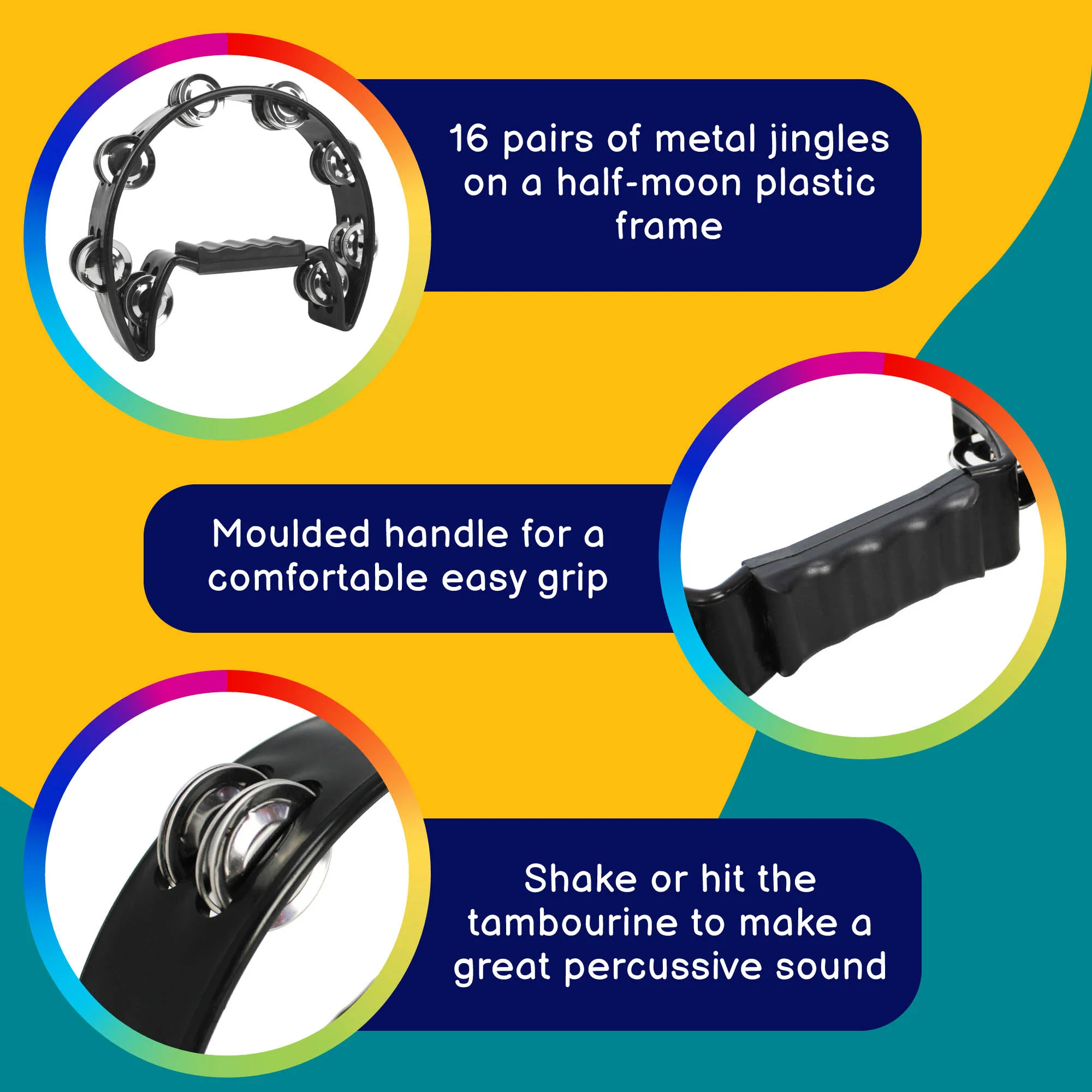A-Star Half Moon Tambourine - Image 12