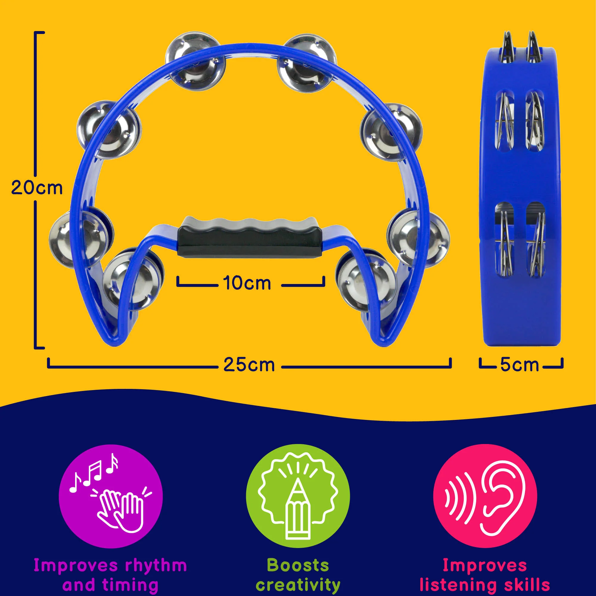 A-Star Half Moon Tambourine - Image 16