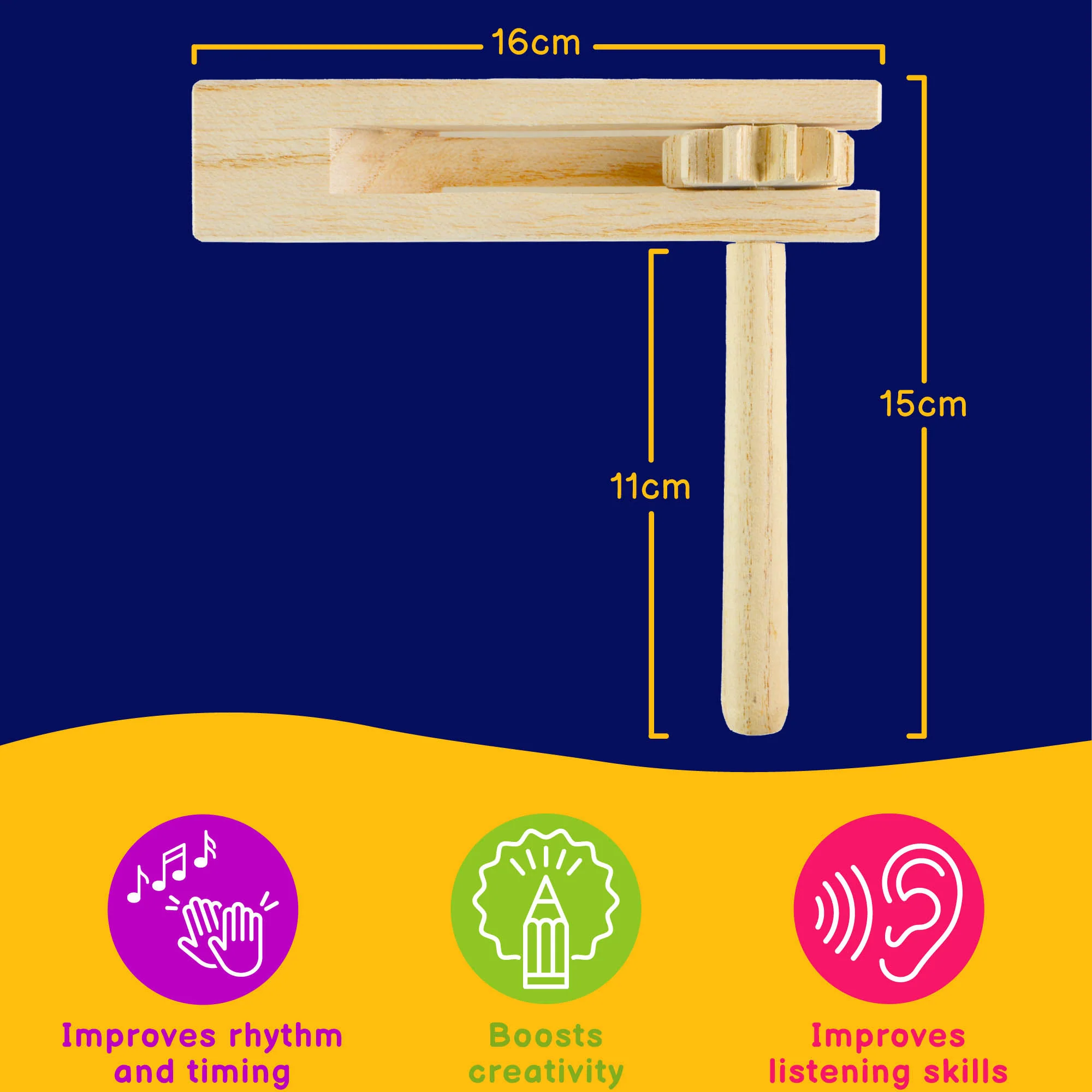 A-Star Handheld Wooden Ratchet - Image 3