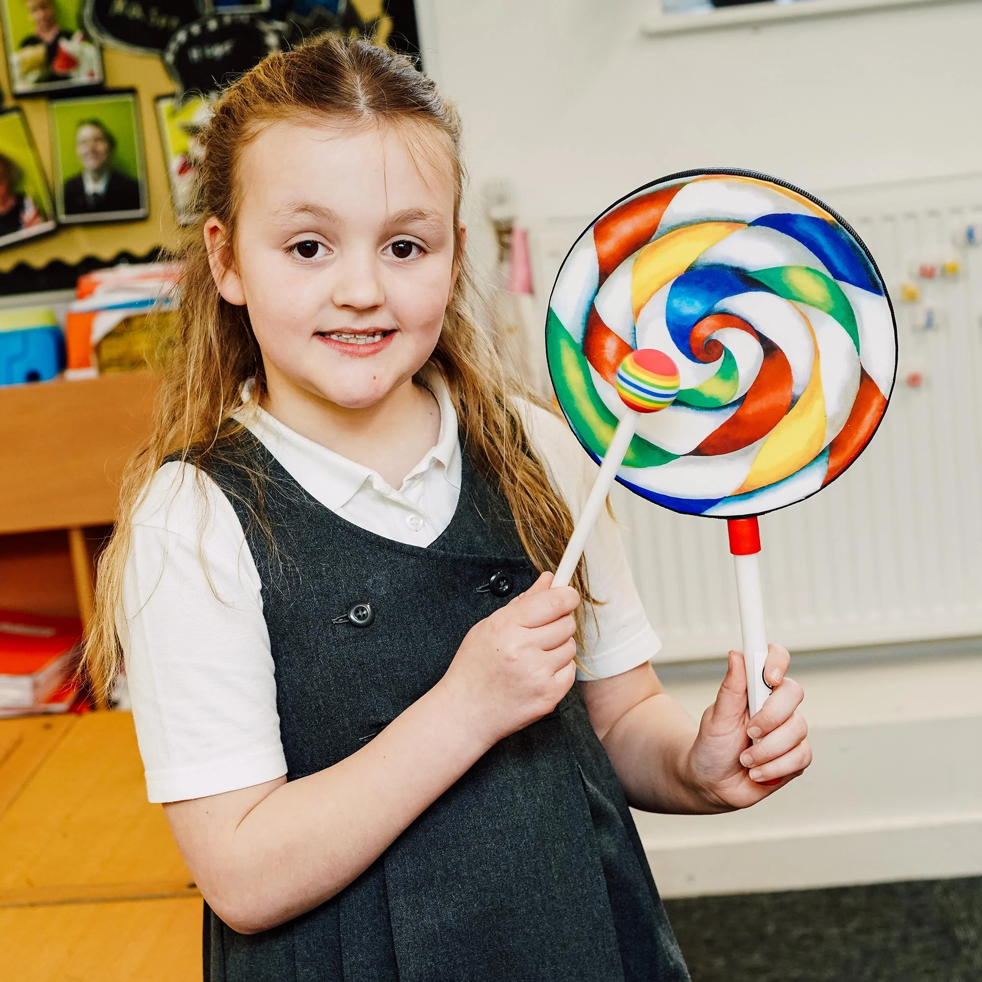 A-Star Lollipop Hand Drum with Beater - Image 6