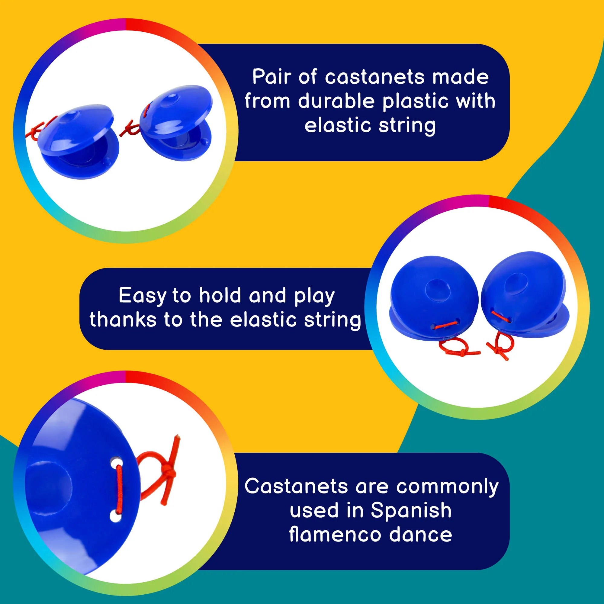 A-Star Plastic Finger Castanets - Image 3