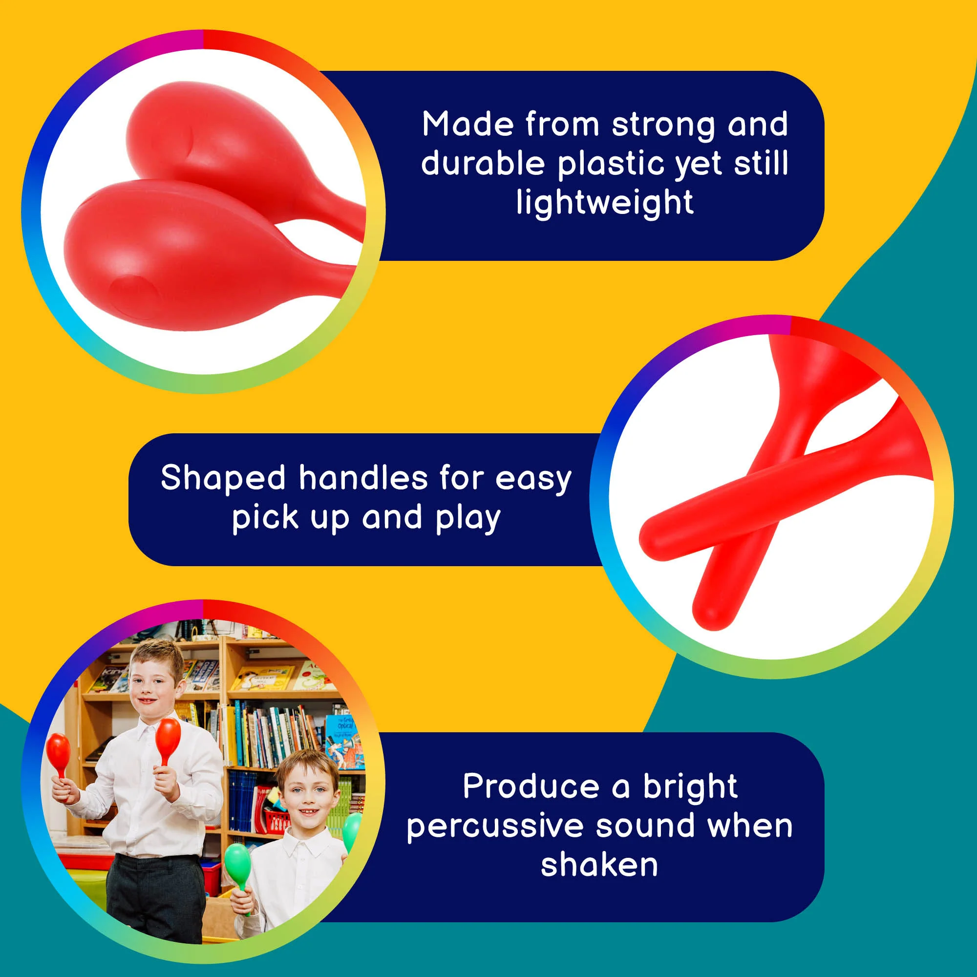 A-Star Plastic Maracas - Medium Size - Image 4