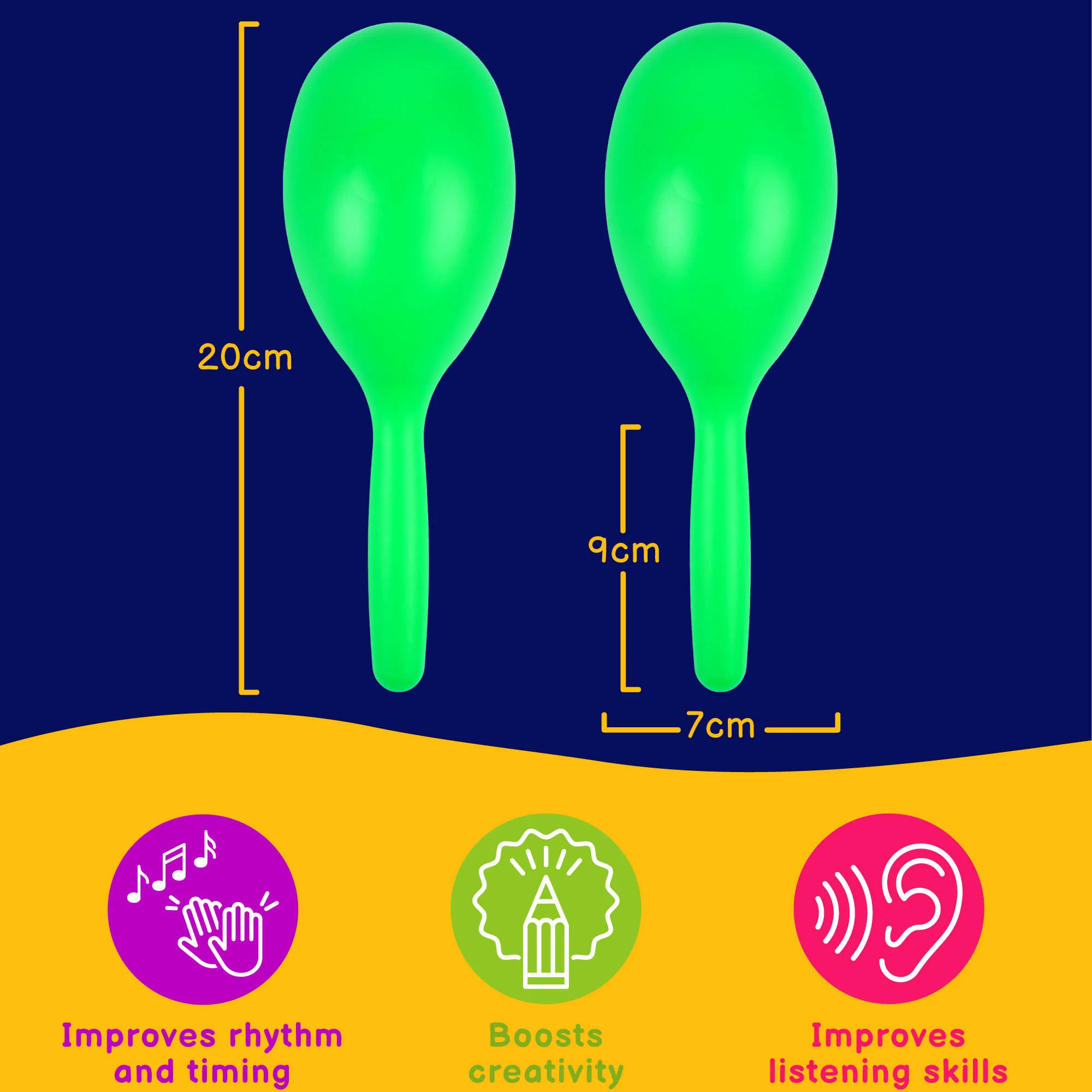 A-Star Plastic Maracas - Medium Size - Image 8
