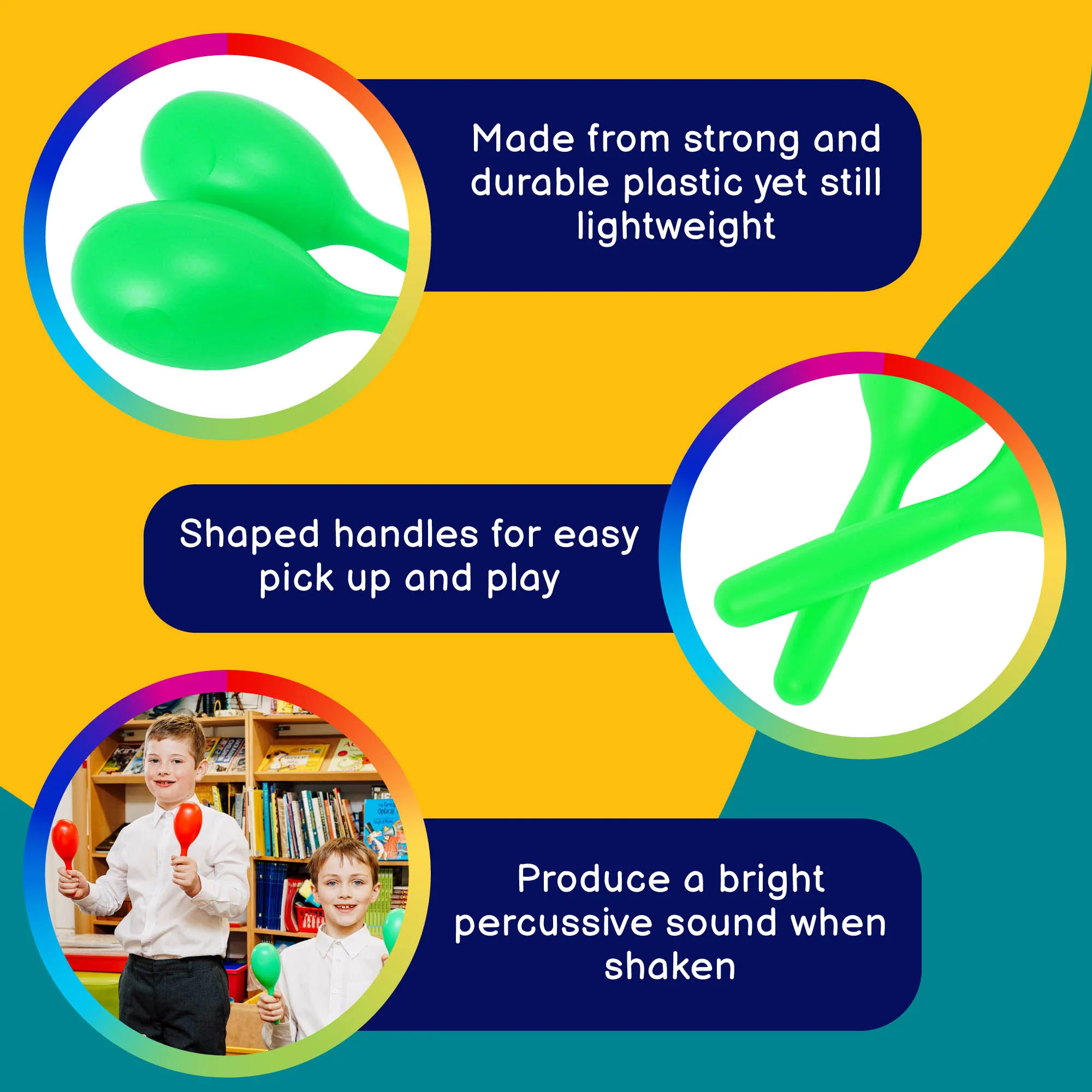 A-Star Plastic Maracas - Medium Size - Image 9