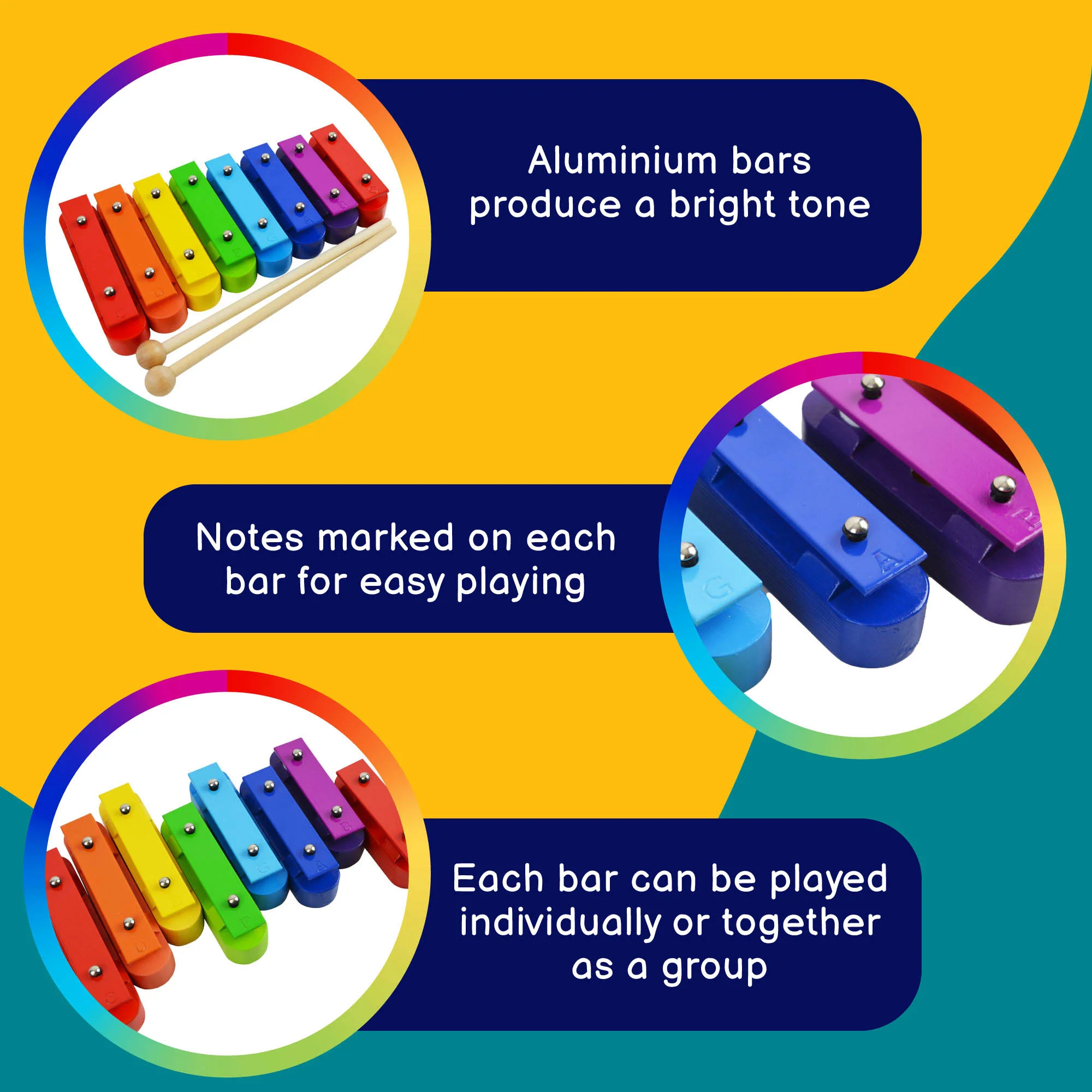 A-Star Rainbow Chime Bar Set - Image 3